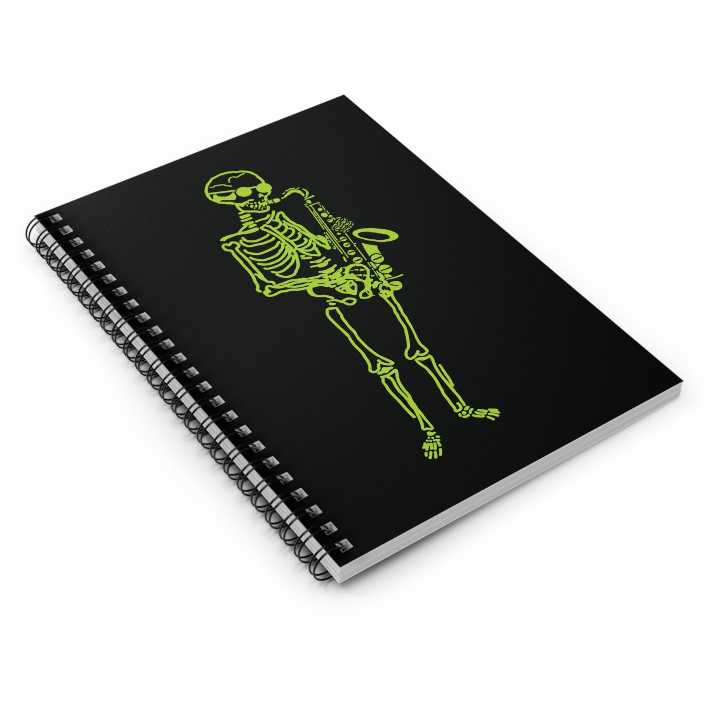 Metal Skeleton Fluo Spiral Notebook - Jazz Up Your Notes!
