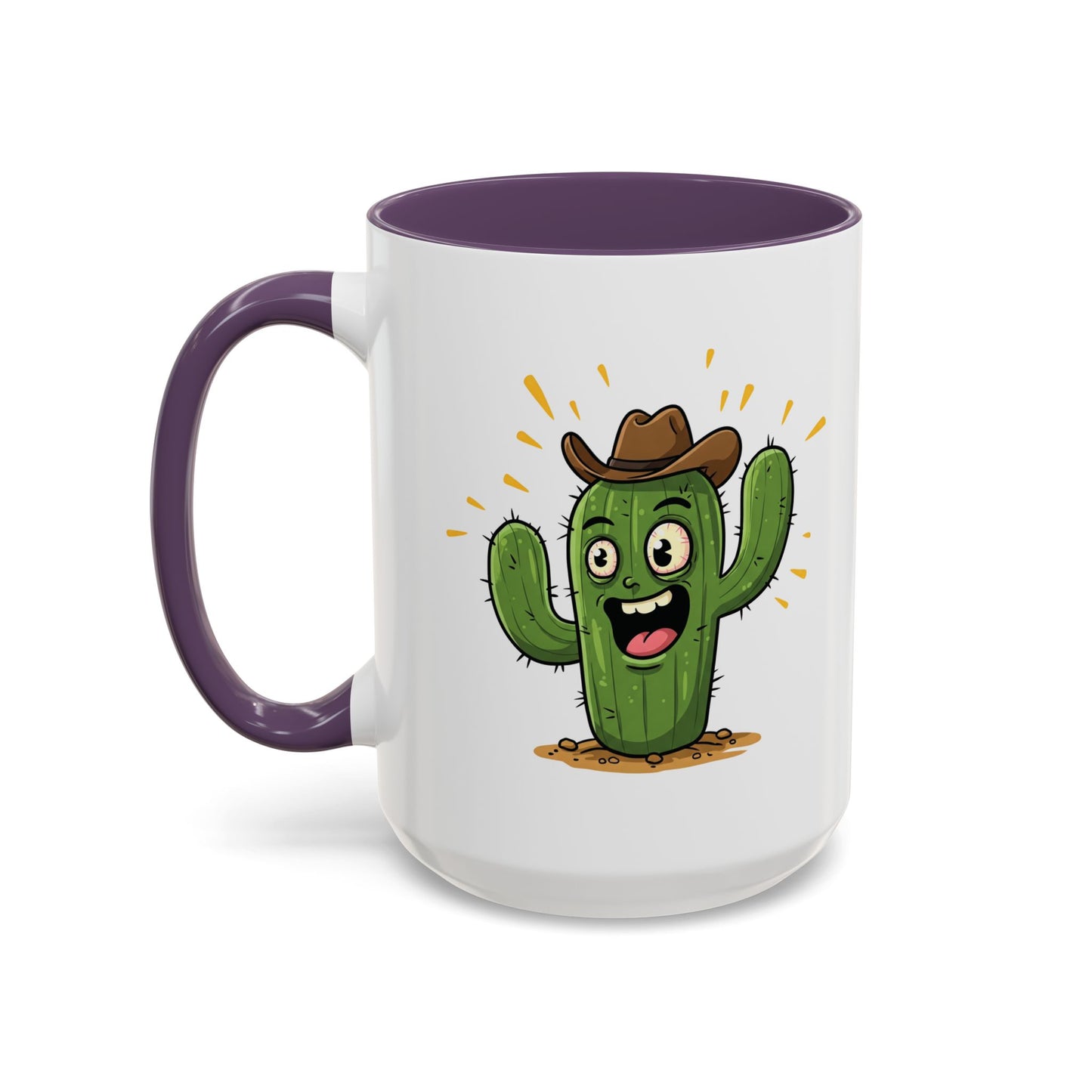 Cactus Mania Cowboy Cactus Mug - Fun & Durable Ceramic Cup for Cactus Lovers