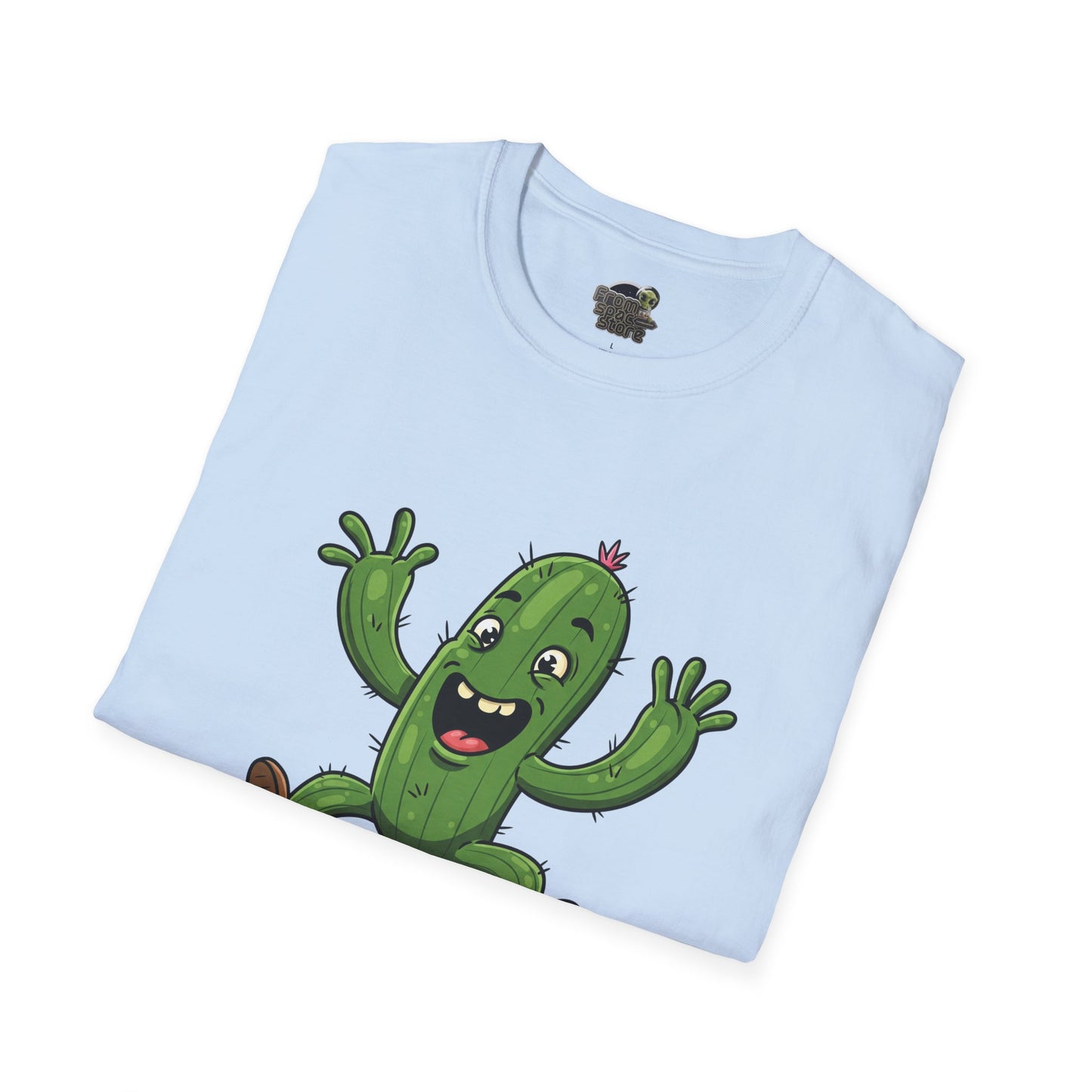 Happy Jumping Cactus T-Shirt: Dynamic & Joyful Organic Cotton Tee | Cactus Mania