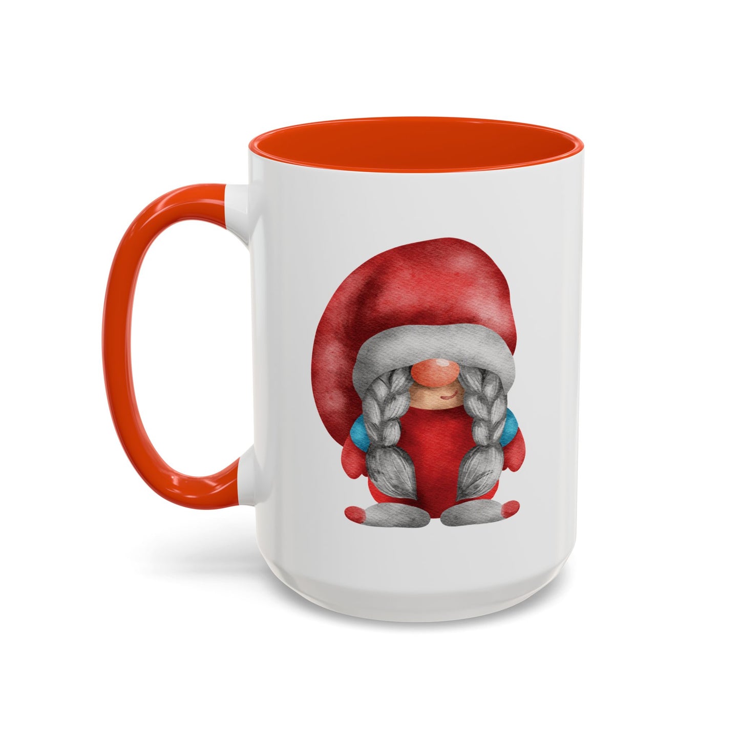 Cheerful Red Gnome with Braids Mug - Sip Your Sweet Melody | Ceramic Coffee & Tea Cup (11oz/15oz)