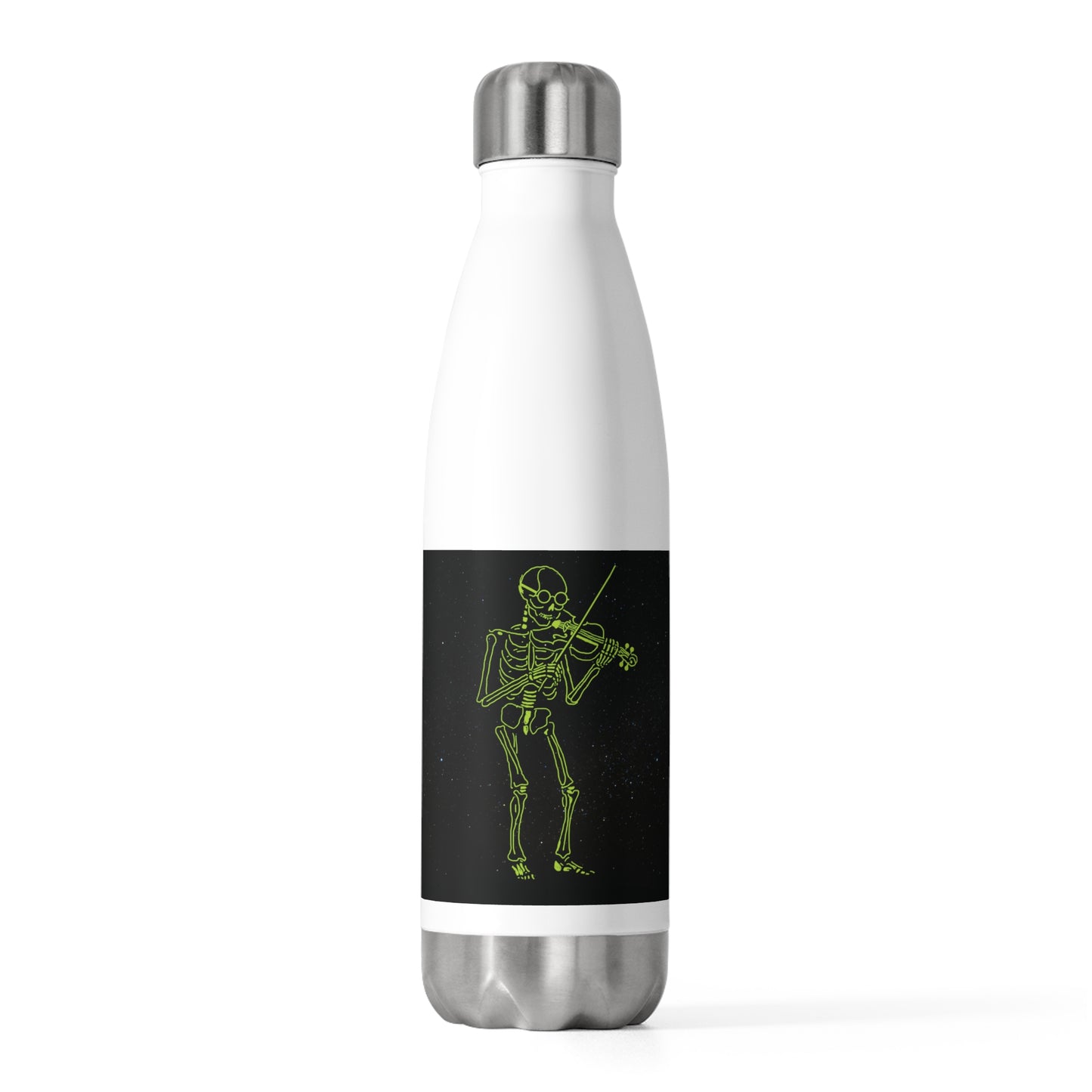 Skeleton Violinist Water Bottle | Fluo Gothic Music Gear