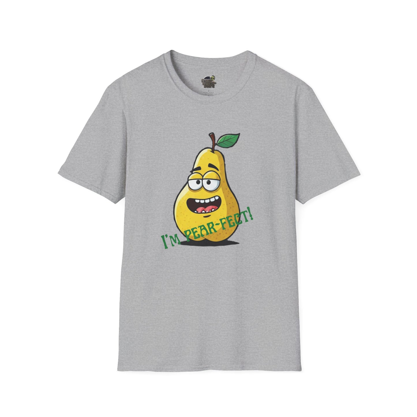 Pear T-Shirt: Funny "I'm Pear-fect" Graphic Tee | Organic Cotton & Unique Design Sport Grey
