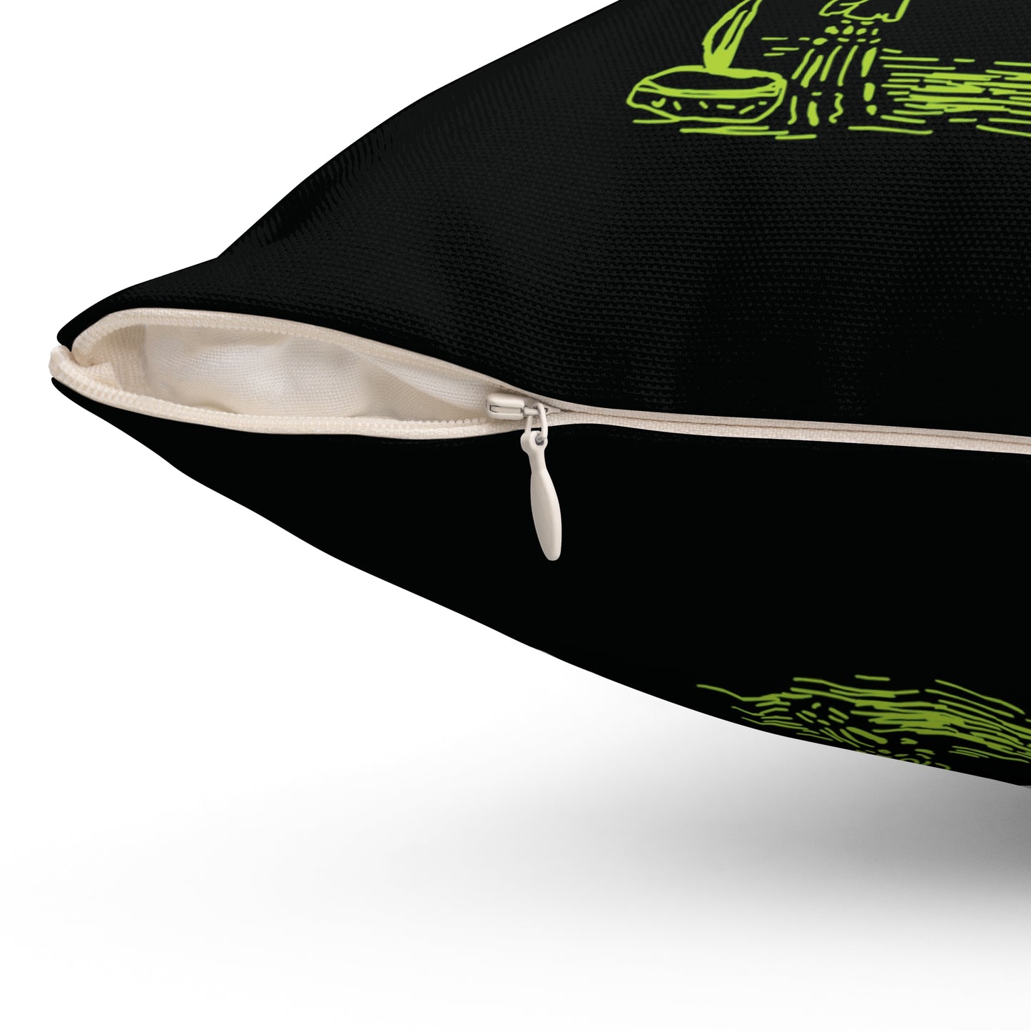 Neon Screamer: Expressive Singer Fluo Skeleton Pillow