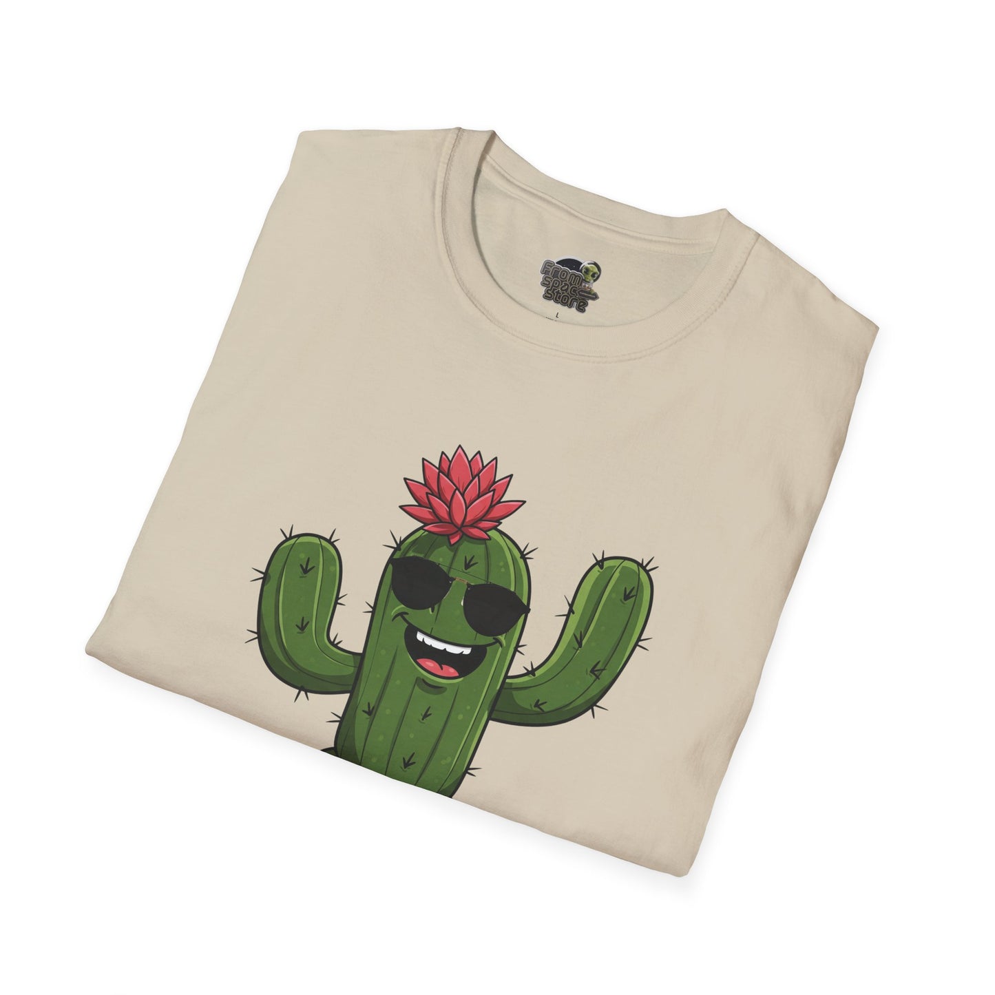 Cactus Mania T-Shirt: Fun Cactus with Sunglasses | Organic Cotton Tee for Nature Lovers