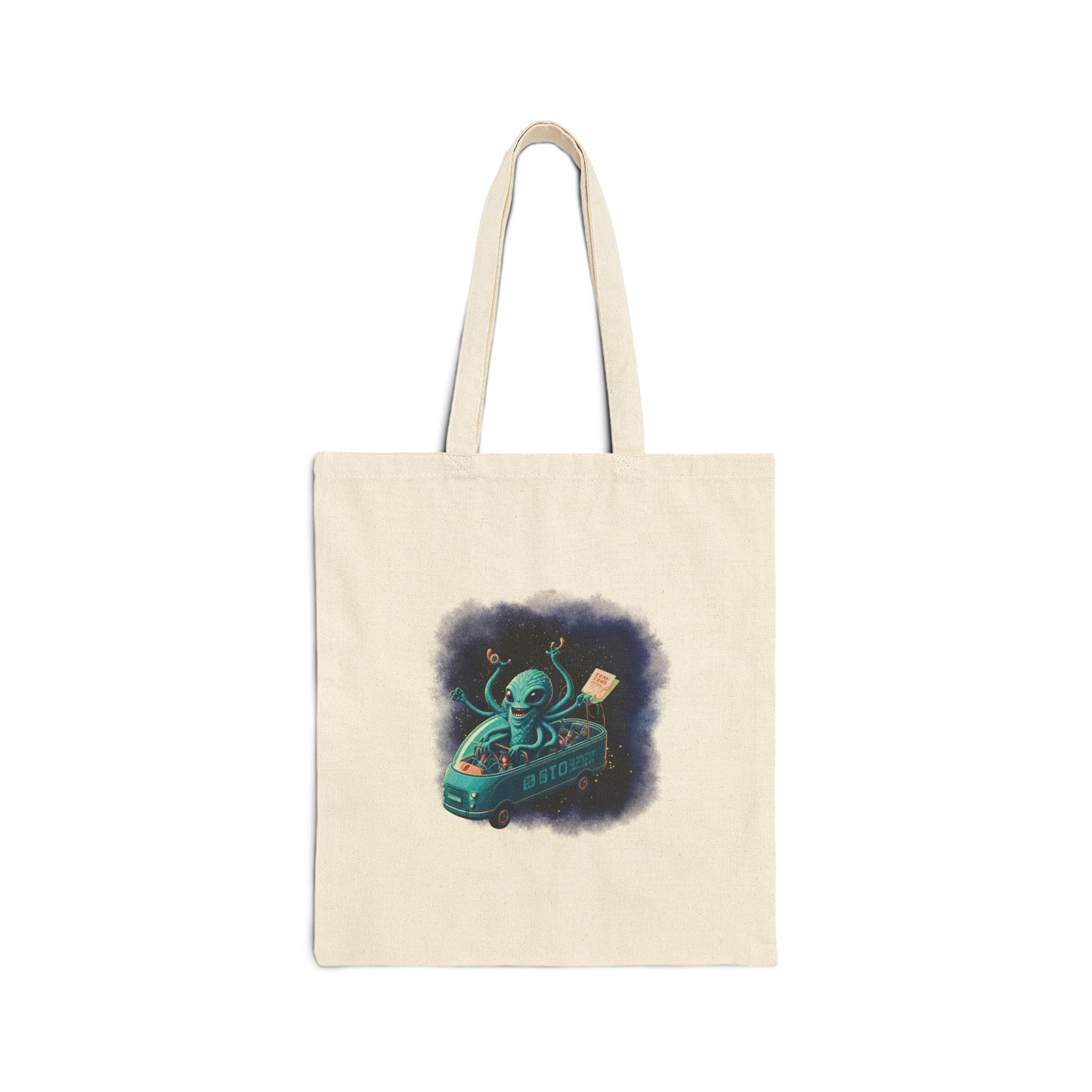 Quirky Alien Tote Bag - Unique Subway Design | Carry Your World in Style!