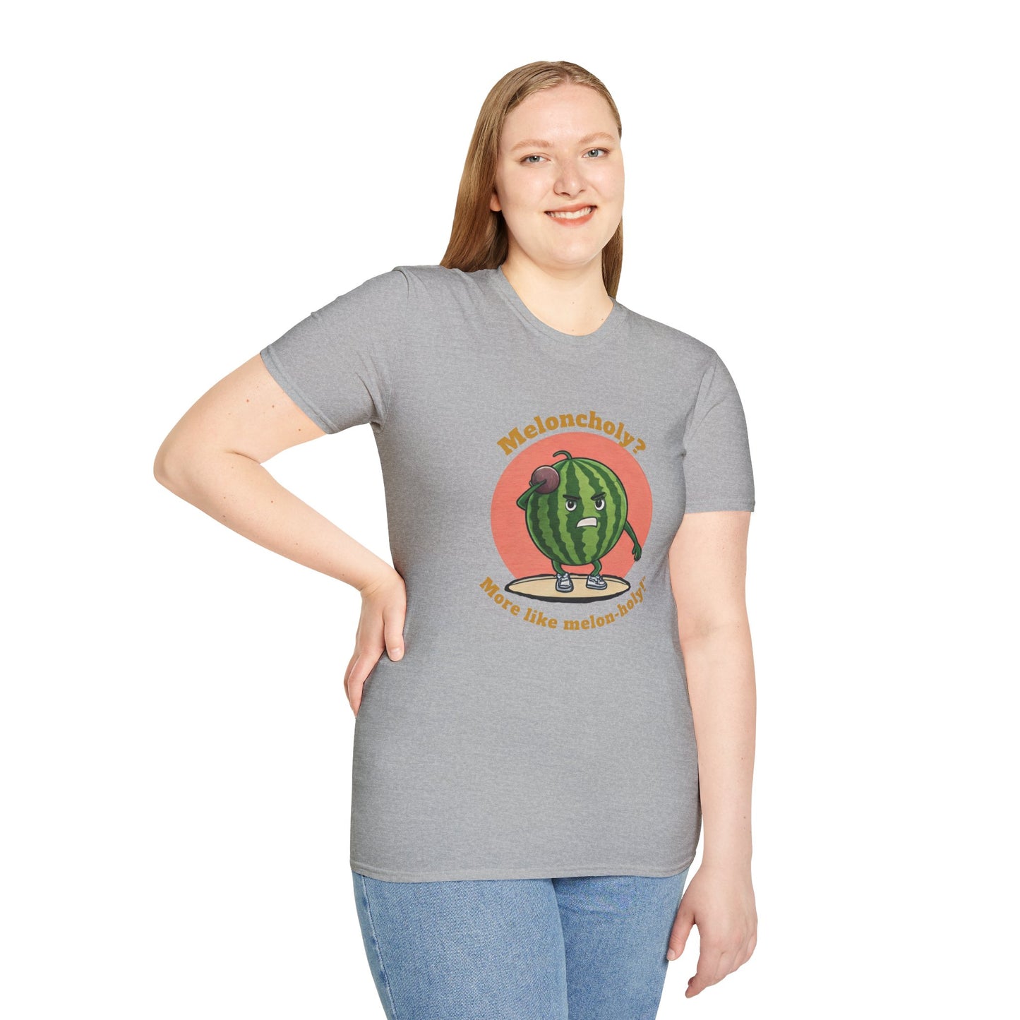 Melon-Holy t-shirt: Funny Watermelon Shot Put Tee