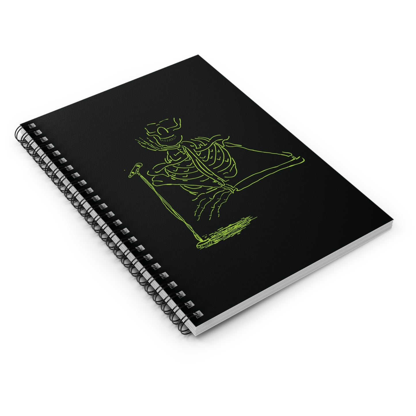 Metal Skeleton Fluo Spiral Notebook - Rock Your Notes!