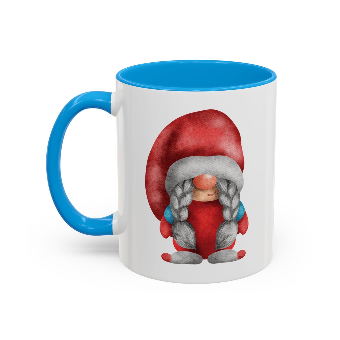 Cheerful Red Gnome with Braids Mug - Sip Your Sweet Melody | Ceramic Coffee & Tea Cup (11oz/15oz)