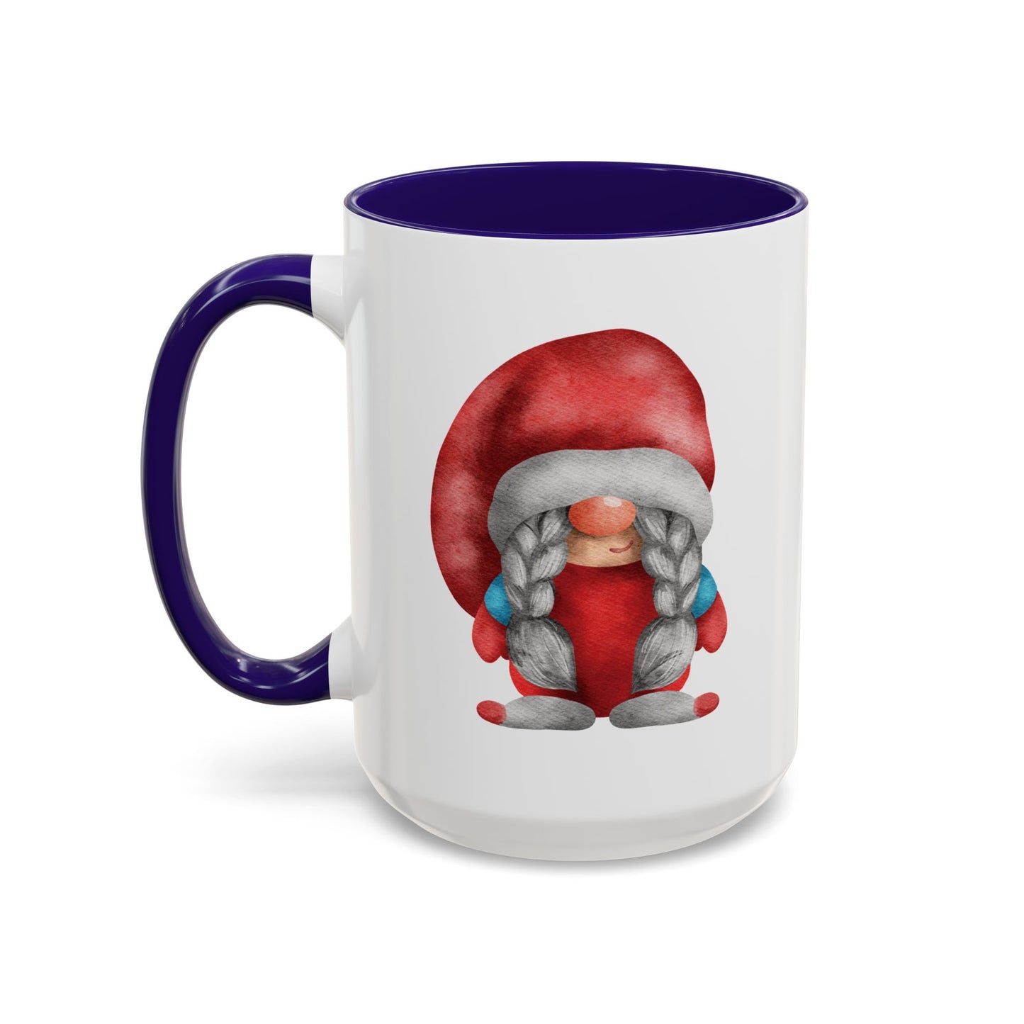 Cheerful Red Gnome with Braids Mug - Sip Your Sweet Melody | Ceramic Coffee & Tea Cup (11oz/15oz)