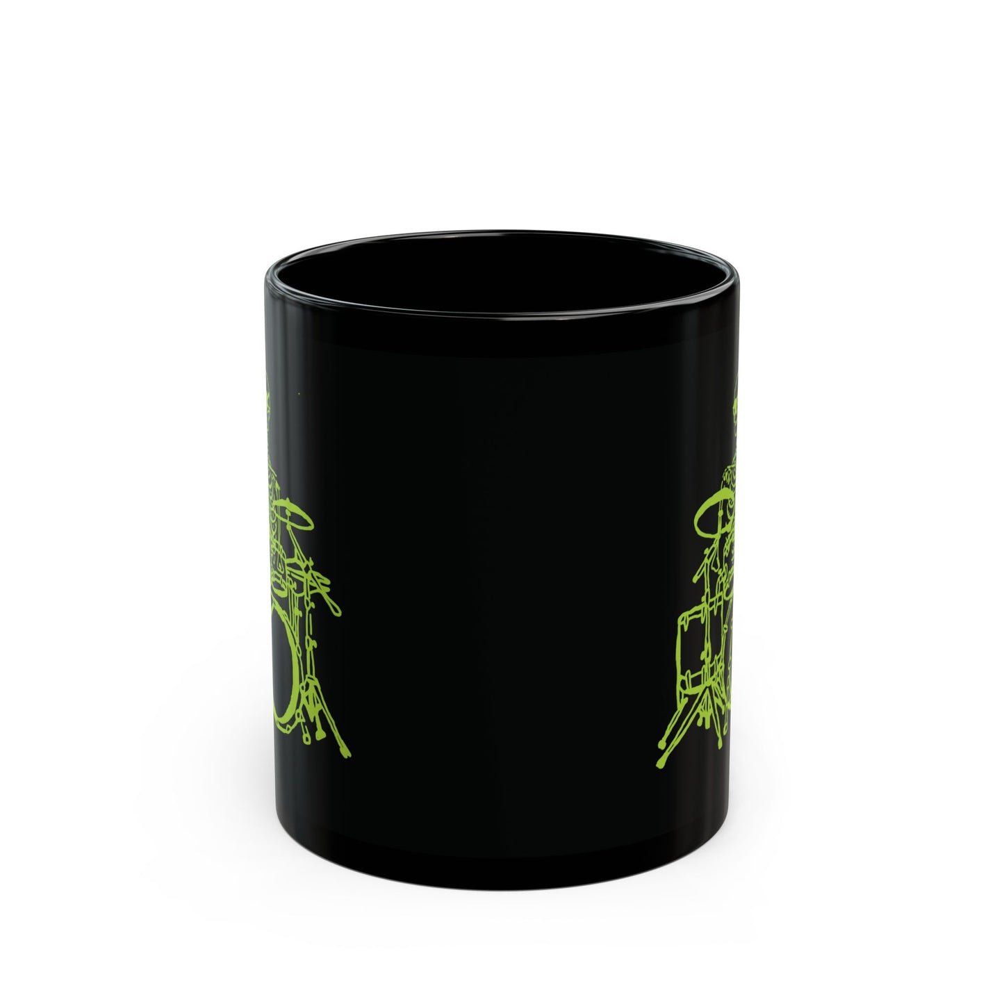 Metal Skeleton Drummer Fluo Mug - Unleash Your Inner Rock Star