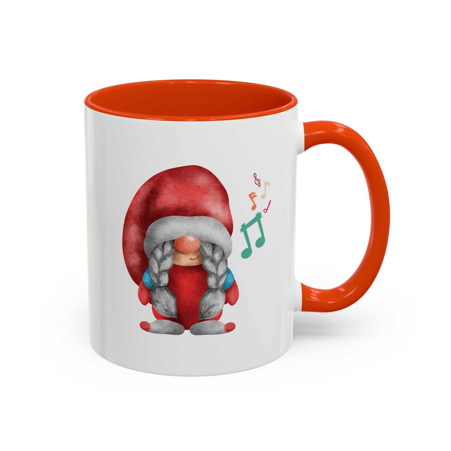 Cute Gnome Mug - Red & White - Perfect Holiday Gift idea 11oz Orange