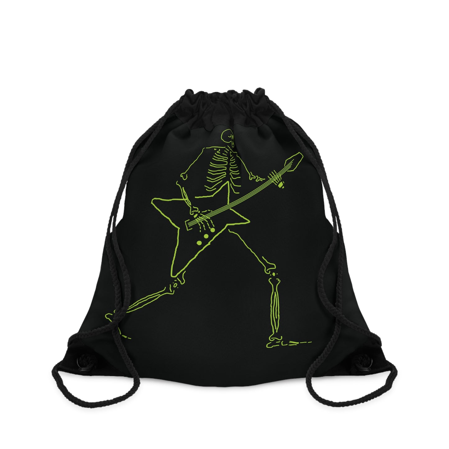 Fluo Skeleton Guitarist Drawstring Bag - Rock & Originality