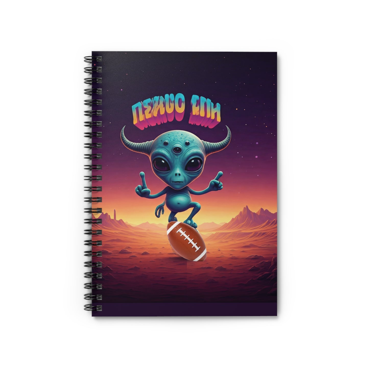 Alien Football Player Spiral Notebook - The Intergalactic Journal for Your Earthly Game Plans