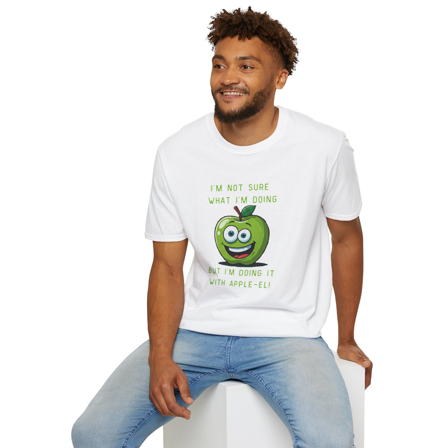 Apple-El t-shirt: Funny Smiling Apple Positive Tee