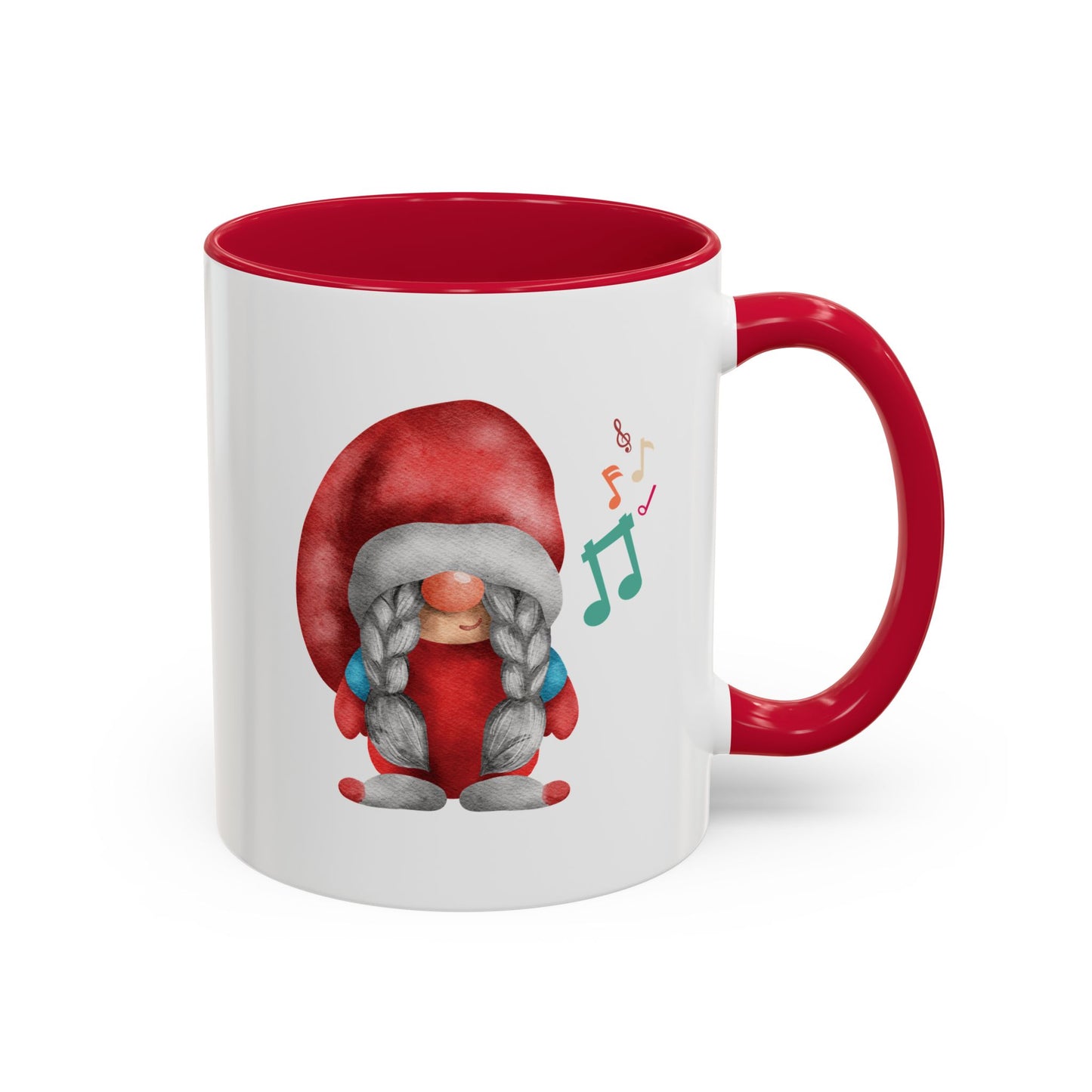 Cute Gnome Mug - Red & White - Perfect Holiday Gift idea 11oz Red