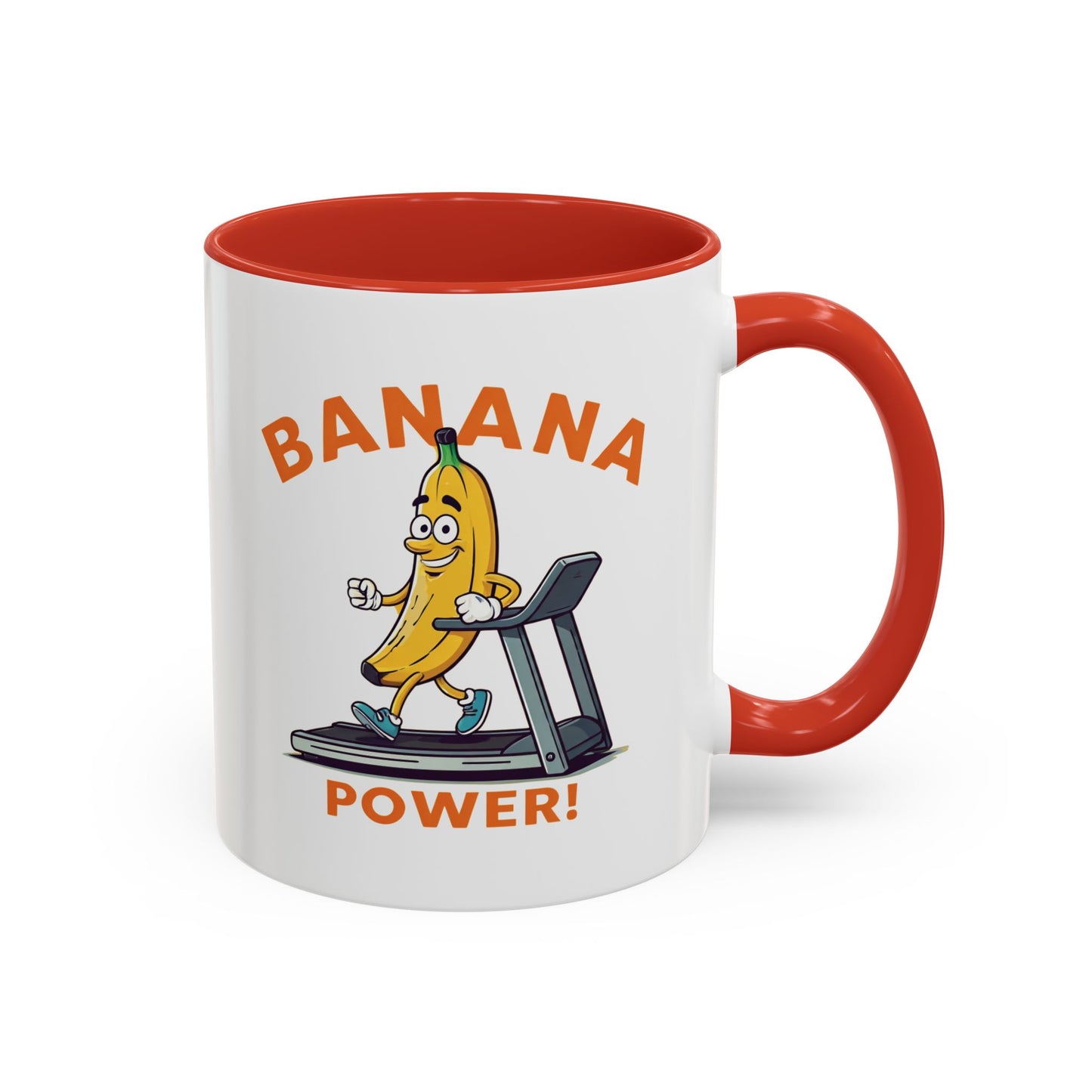 Banana Power Workout Mug - Funny Gym Gift for Fitness Lovers 11oz Red