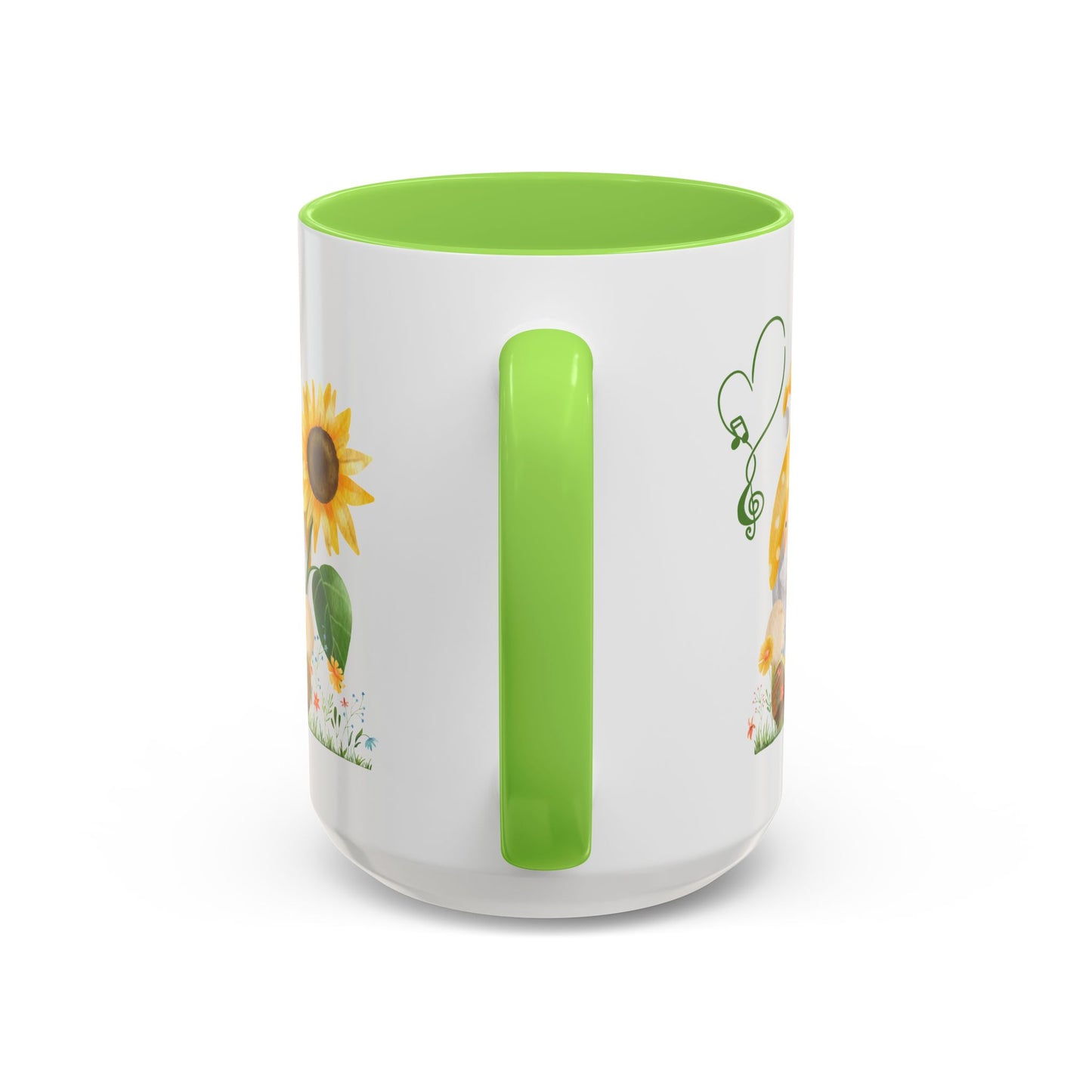 Mystical Gnome & Sunny Sunflower Mug - Your Garden's Secret Charm | Ceramic Coffee & Tea Cup (11oz/15oz)