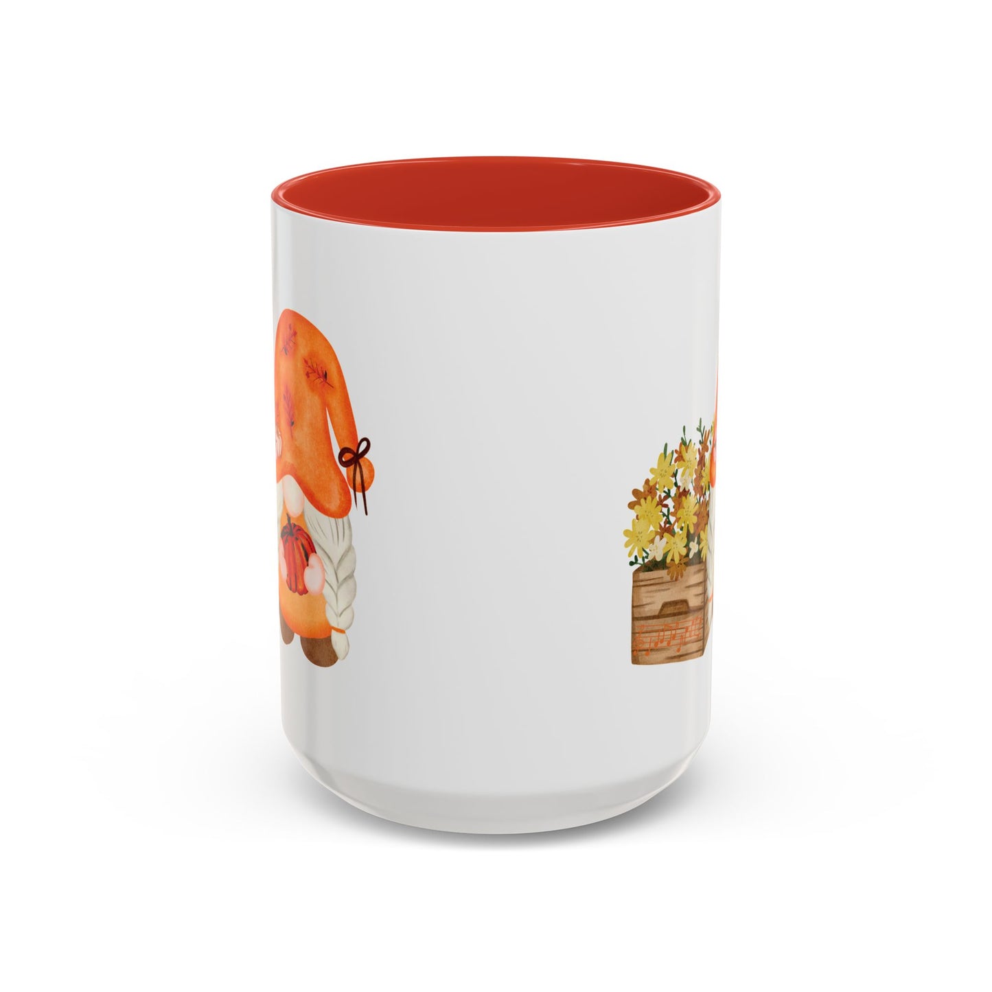 Mysterious Autumn Gnome Mug: Your Cozy Sip of Enchantment 15oz Red