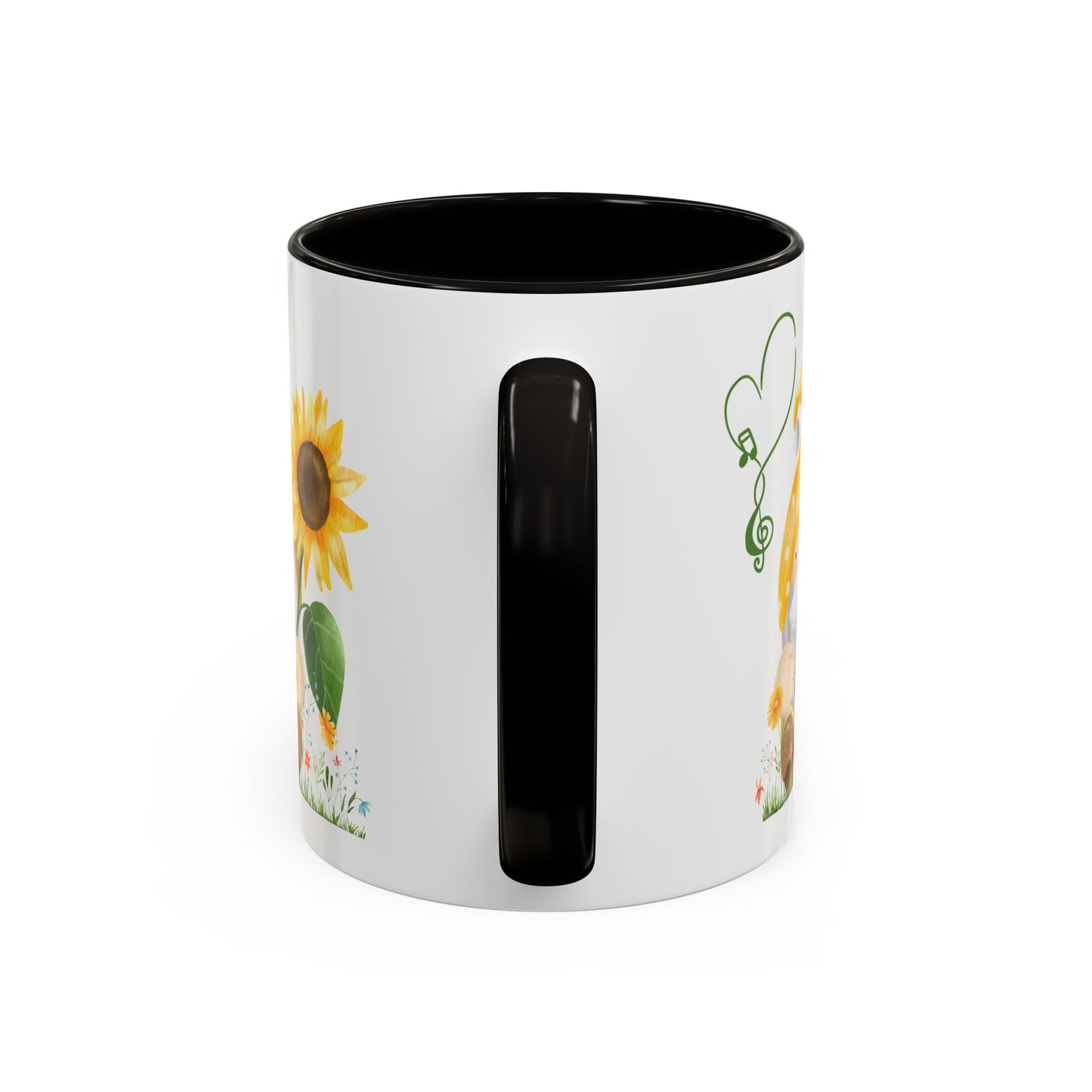 Mystical Gnome & Sunny Sunflower Mug - Your Garden's Secret Charm | Ceramic Coffee & Tea Cup (11oz/15oz)
