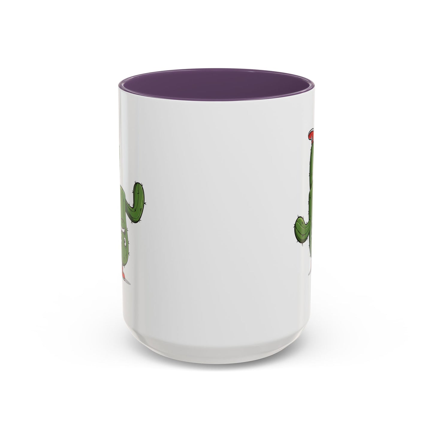 Cactus Mania Upside Down Cactus Mug - Unique & Fun Ceramic Cup for All Ages 15oz Purple
