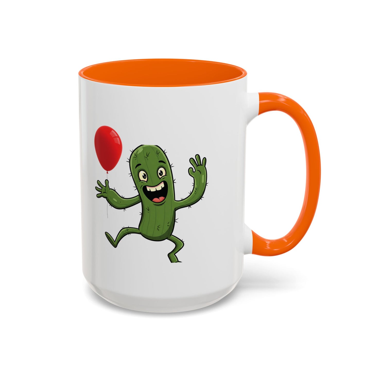 Cactus Mania Happy Cactus with Balloon Mug - Fun Ceramic Coffee Cup for All