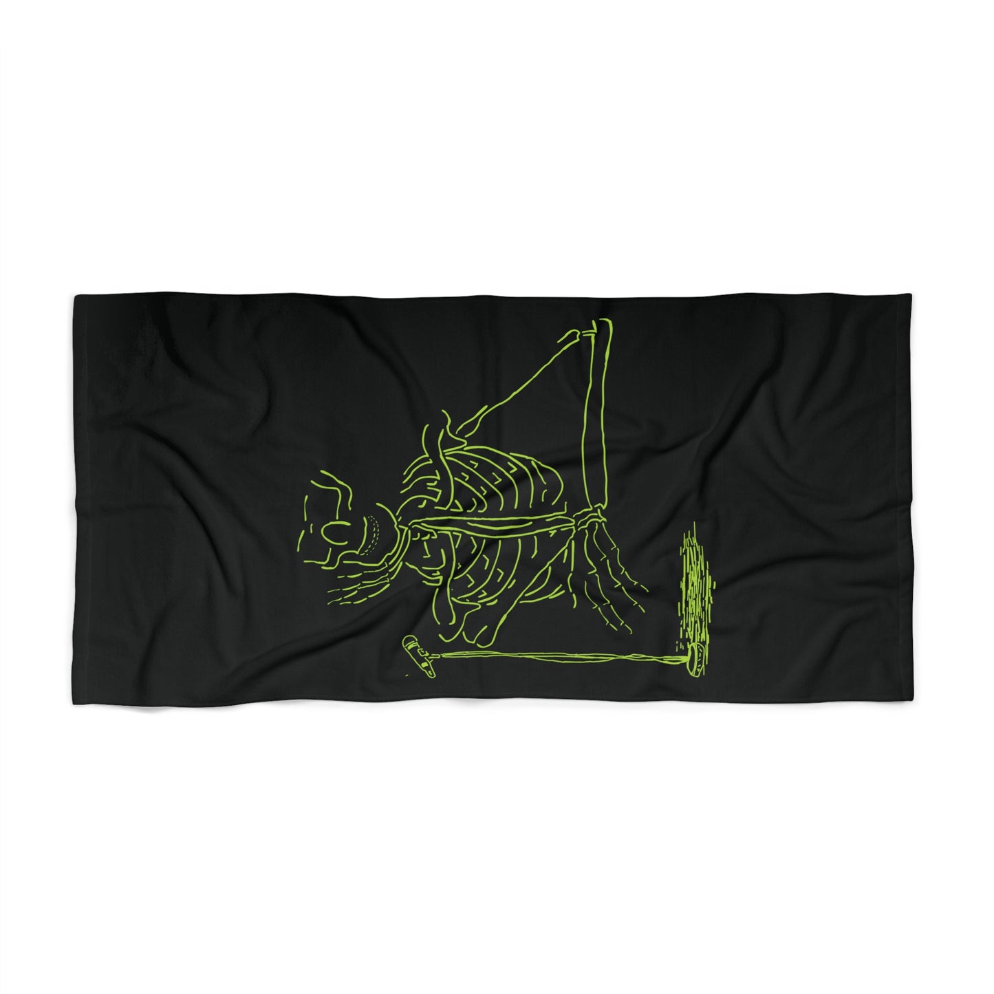 Metal Skeleton Singer Interview Beach Towel - Soft & Absorbent