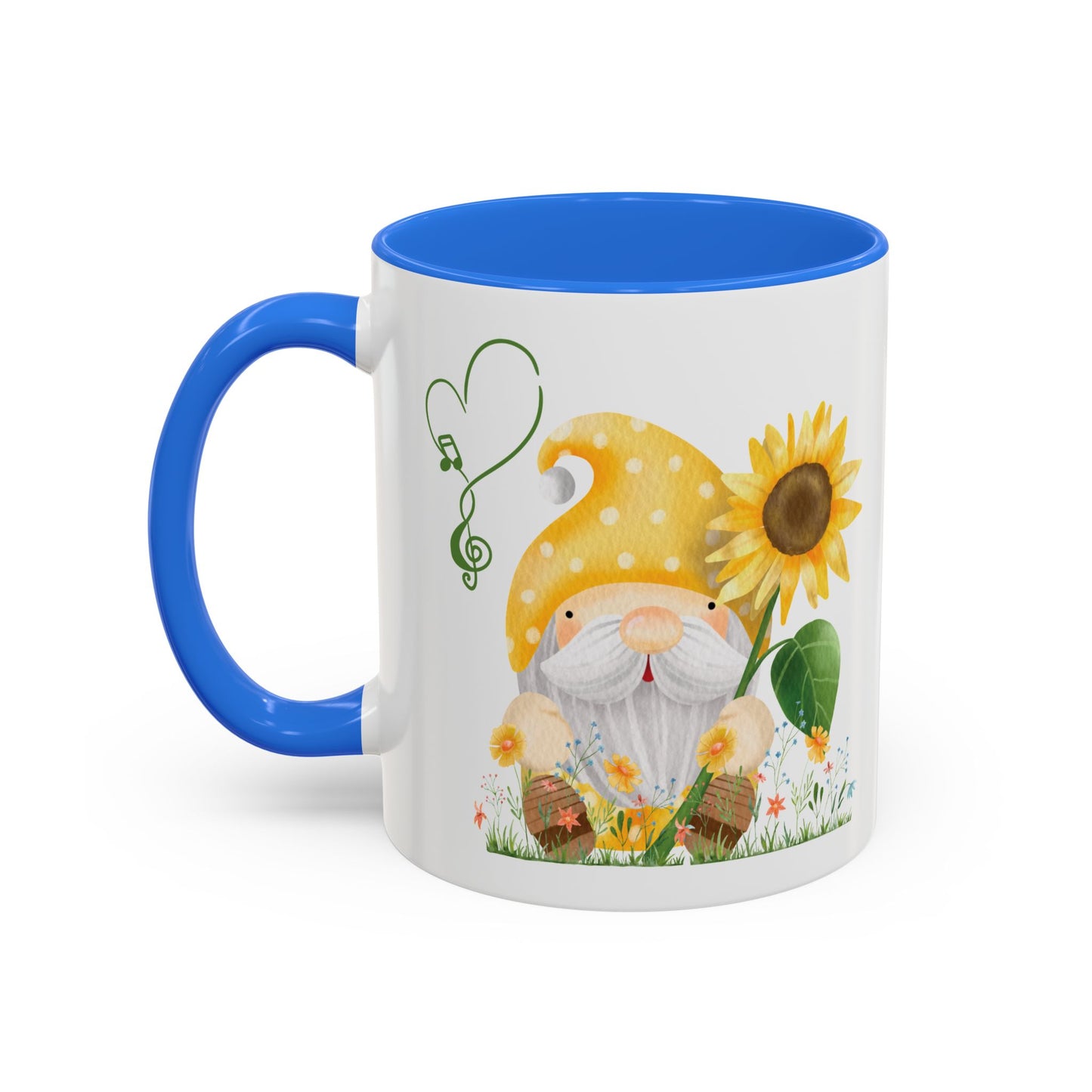 Mystical Gnome & Sunny Sunflower Mug - Your Garden's Secret Charm | Ceramic Coffee & Tea Cup (11oz/15oz)