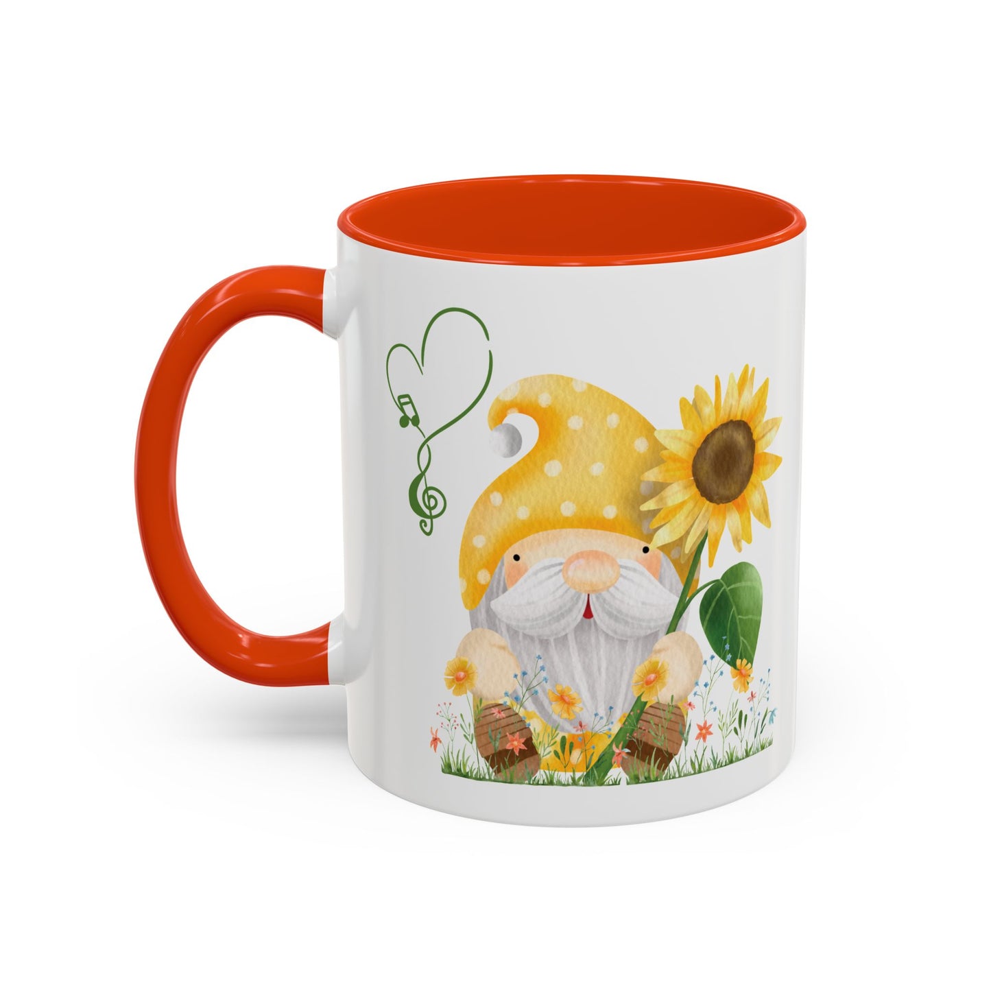 Mystical Gnome & Sunny Sunflower Mug - Your Garden's Secret Charm | Ceramic Coffee & Tea Cup (11oz/15oz)