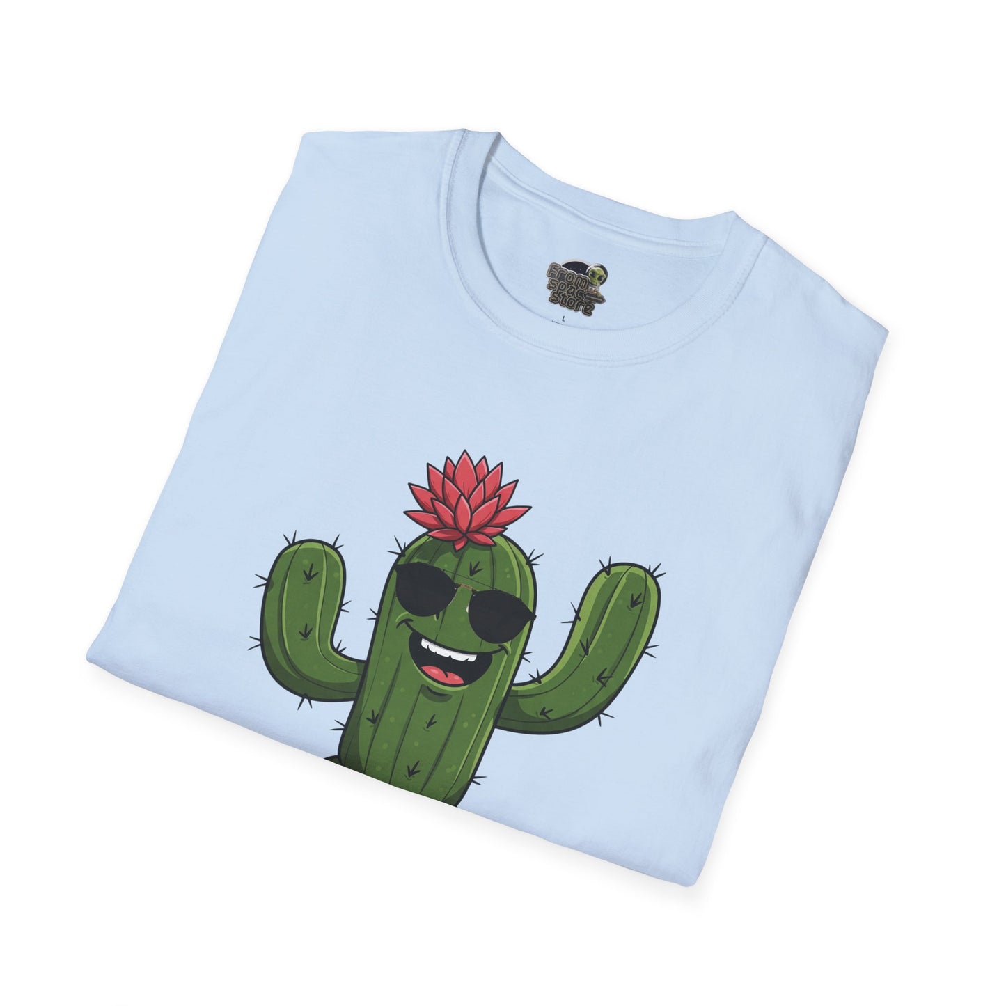Cactus Mania T-Shirt: Fun Cactus with Sunglasses | Organic Cotton Tee for Nature Lovers