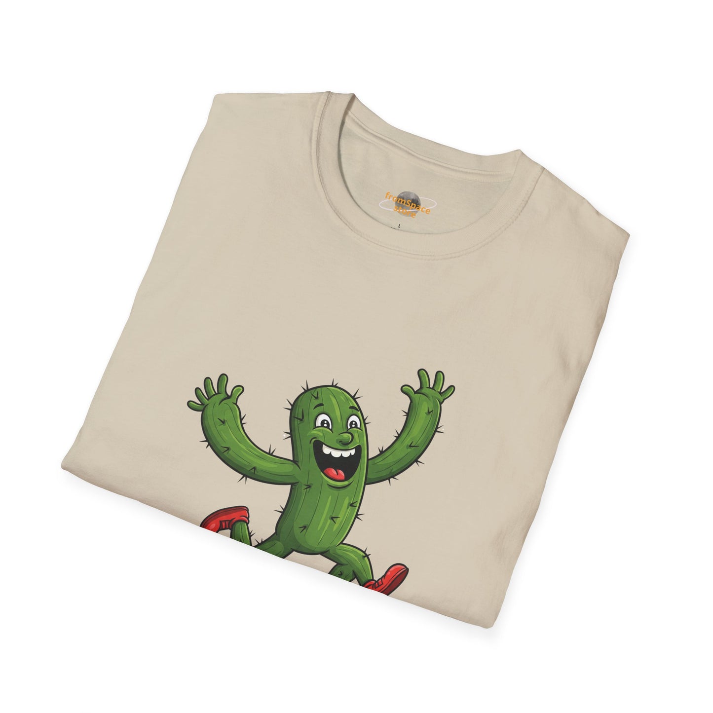 Running Cactus T-Shirt: Fun Organic Cotton Tee for Nature & Quirky Style | Cactus Mania