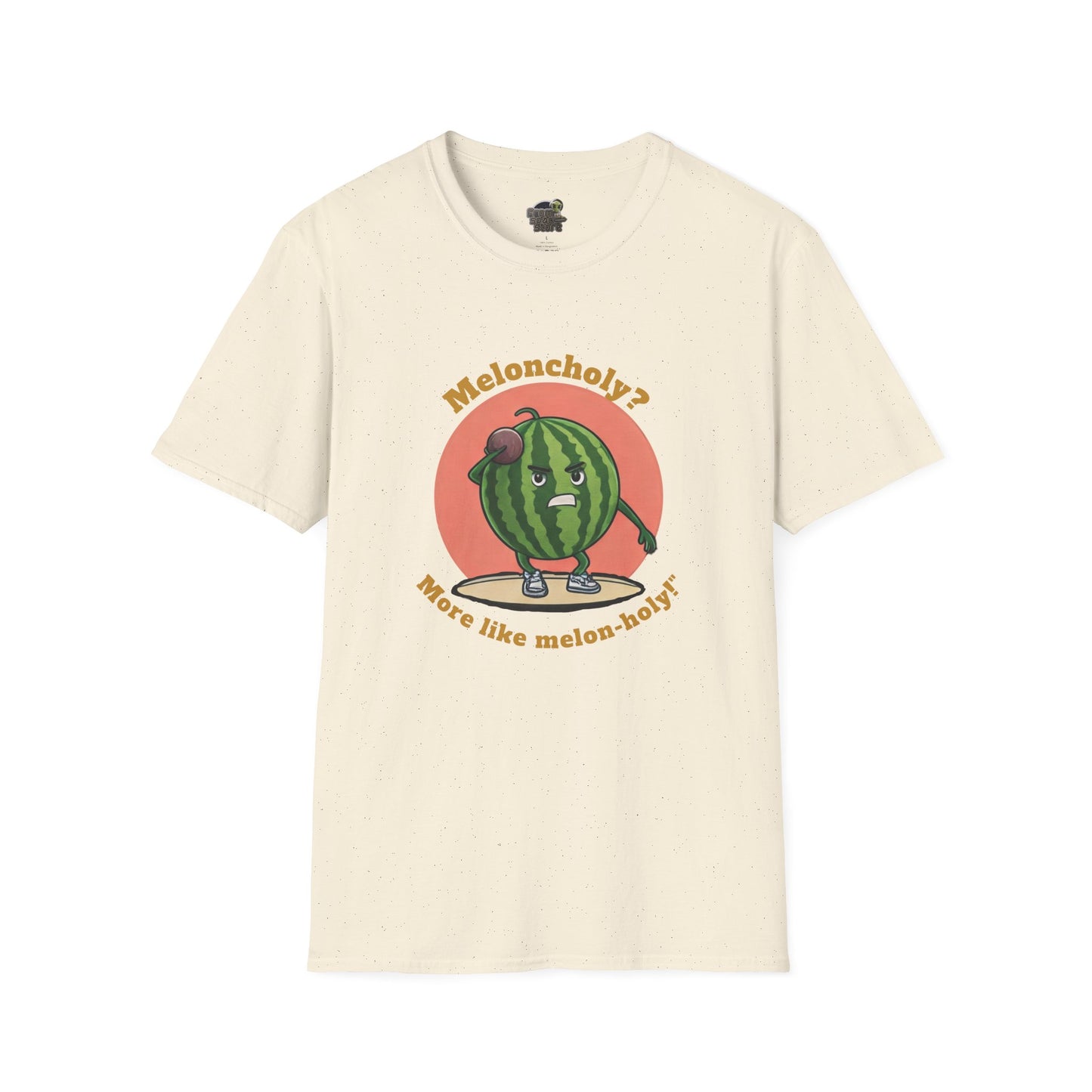 Melon-Holy t-shirt: Funny Watermelon Shot Put Tee Natural