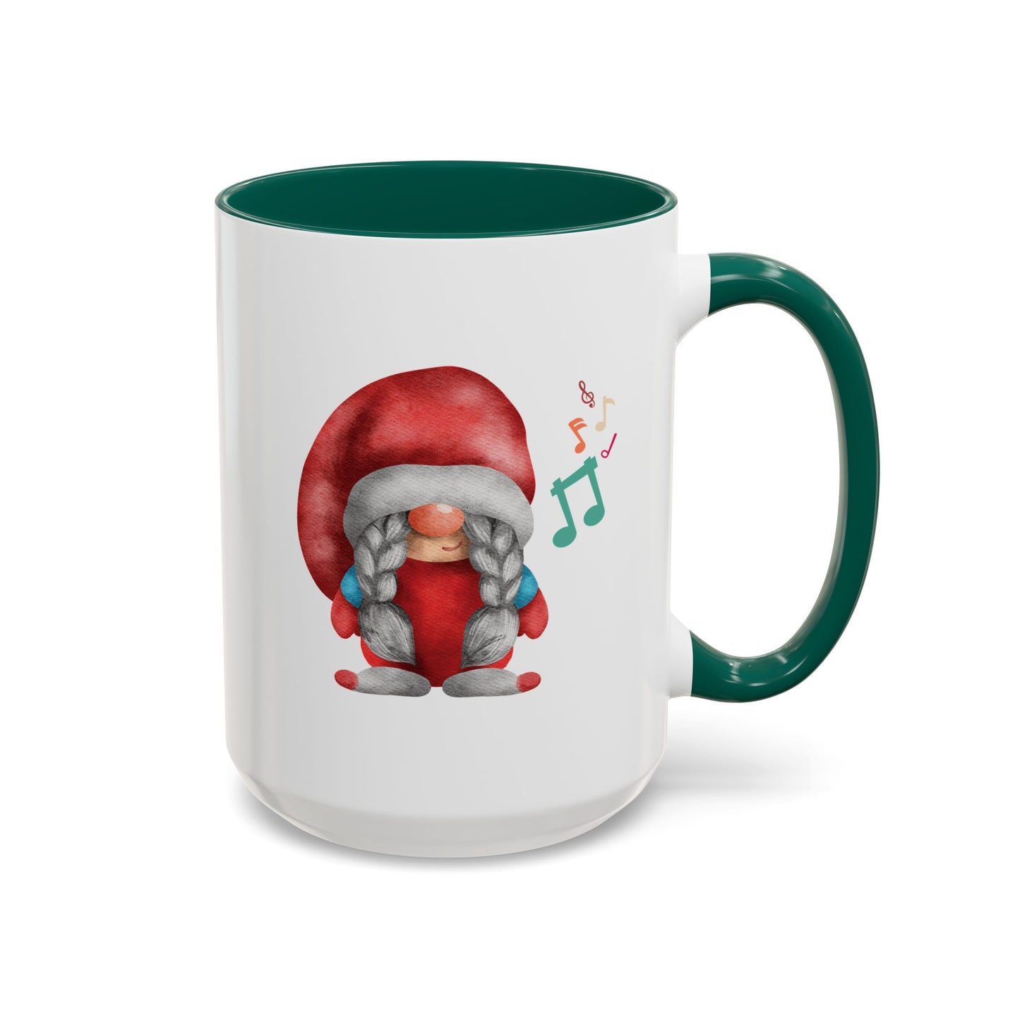 Cute Gnome Mug - Red & White - Perfect Holiday Gift idea 15oz Green
