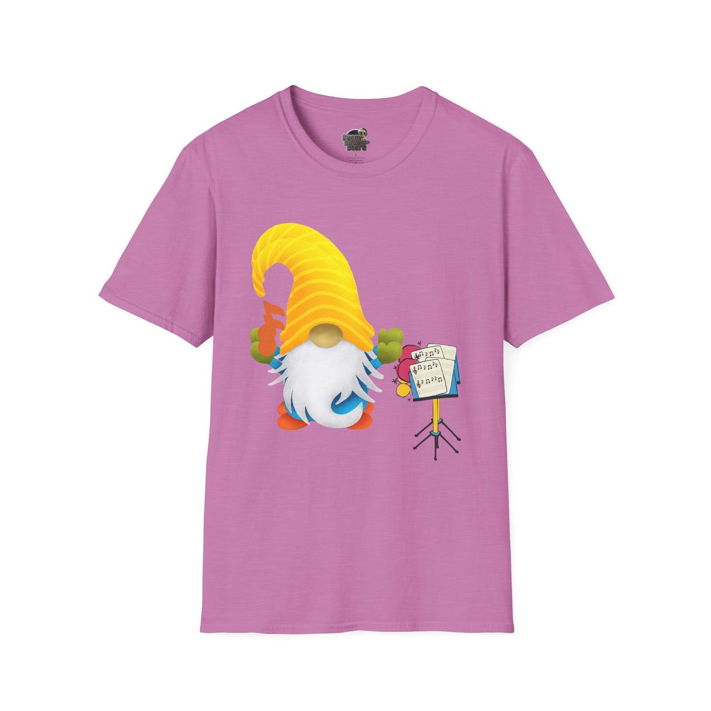 Musical Gnome Unisex T-Shirt: A Symphony of Style Heather Radiant Orchid