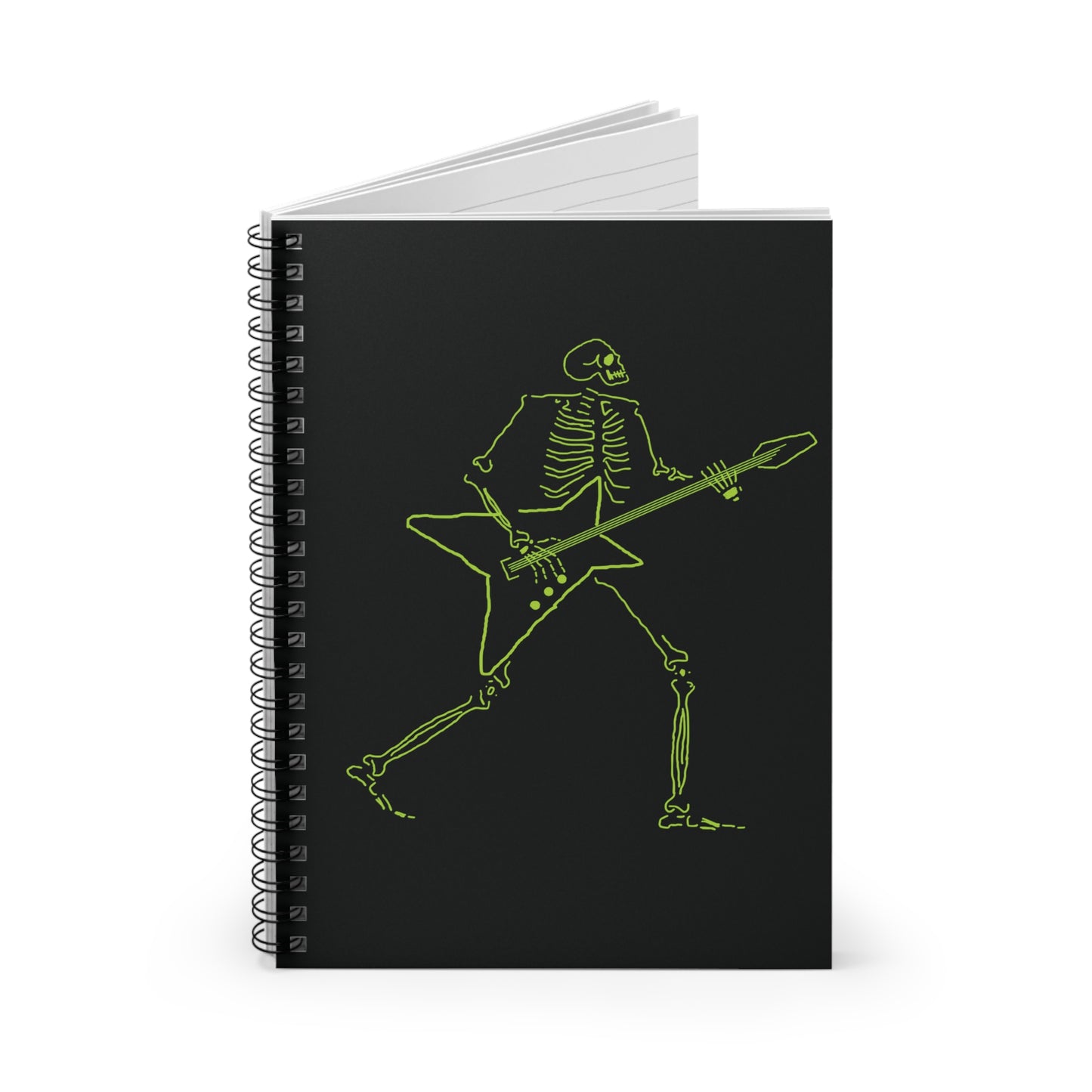 Metal Skeleton Fluo Spiral Notebook - Shred Your Notes!