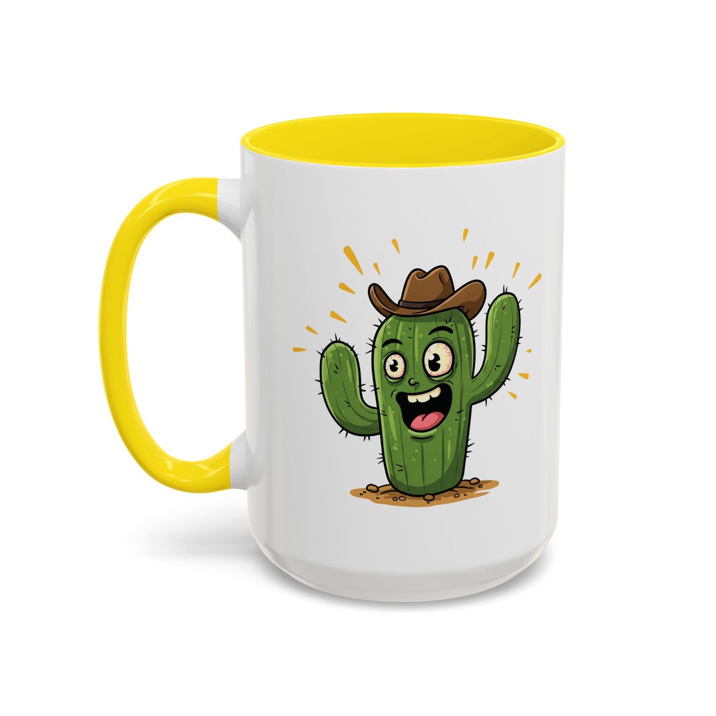 Cactus Mania Cowboy Cactus Mug - Fun & Durable Ceramic Cup for Cactus Lovers