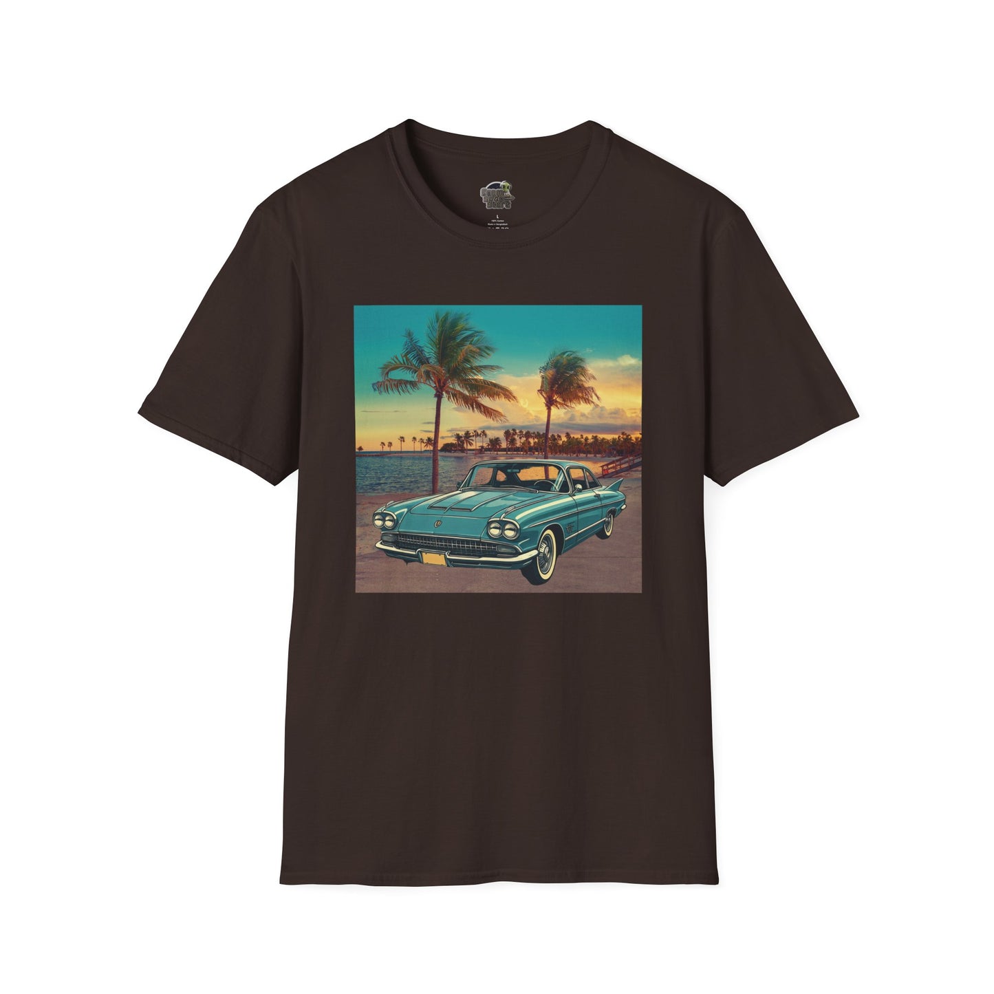 Cadillac Eldorado Brougham 1950s Unisex T-Shirt - Vintage Luxury Car Dark Chocolate