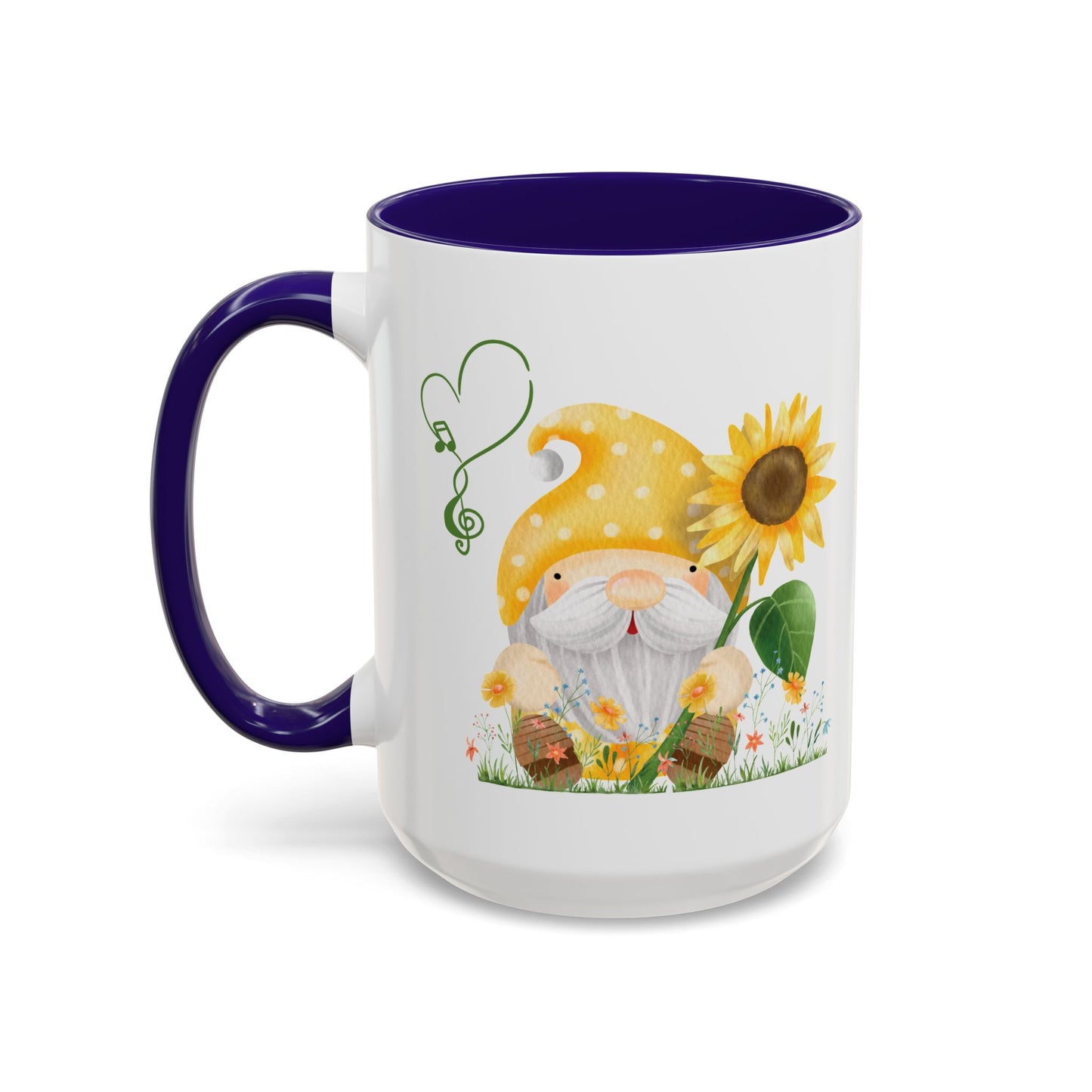 Mystical Gnome & Sunny Sunflower Mug - Your Garden's Secret Charm | Ceramic Coffee & Tea Cup (11oz/15oz)