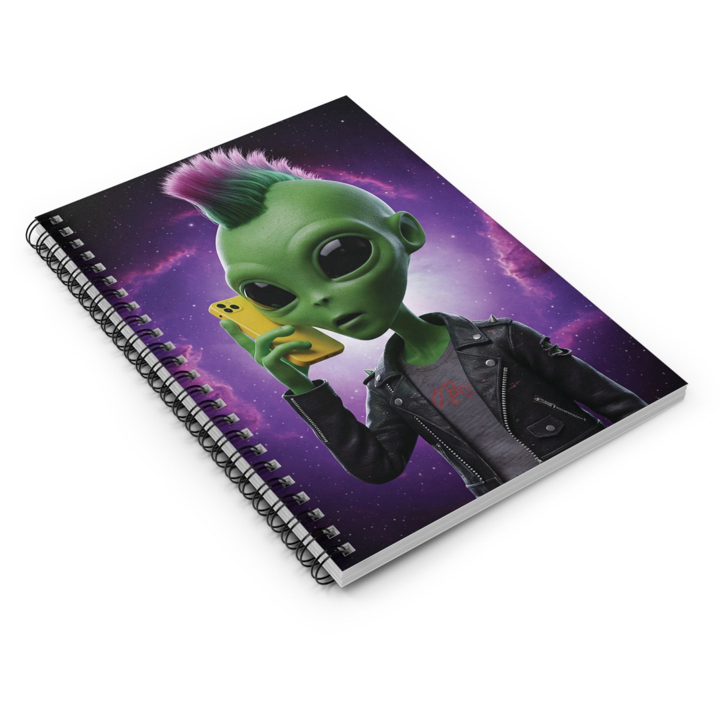 Alien Punk at Mobile Spiral Notebook - A Rebel Journal for Your Edgy Ideas