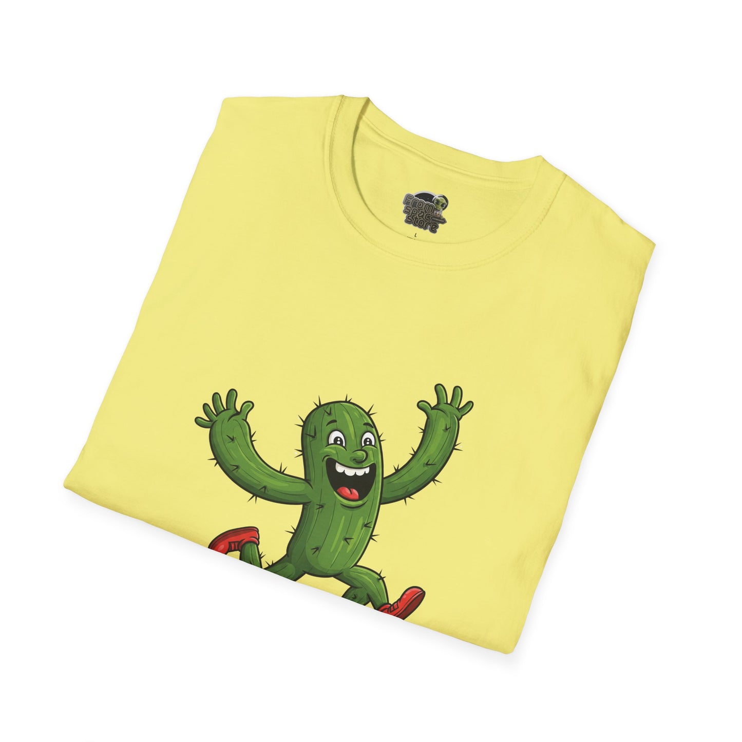 Running Cactus T-Shirt: Fun Organic Cotton Tee for Nature & Quirky Style | Cactus Mania