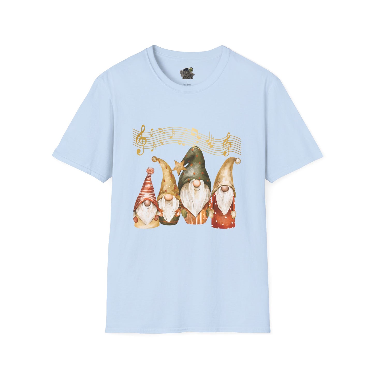 Four Gnomes Unisex T-Shirt: A Symphony of Whimsy & Wonder Light Blue