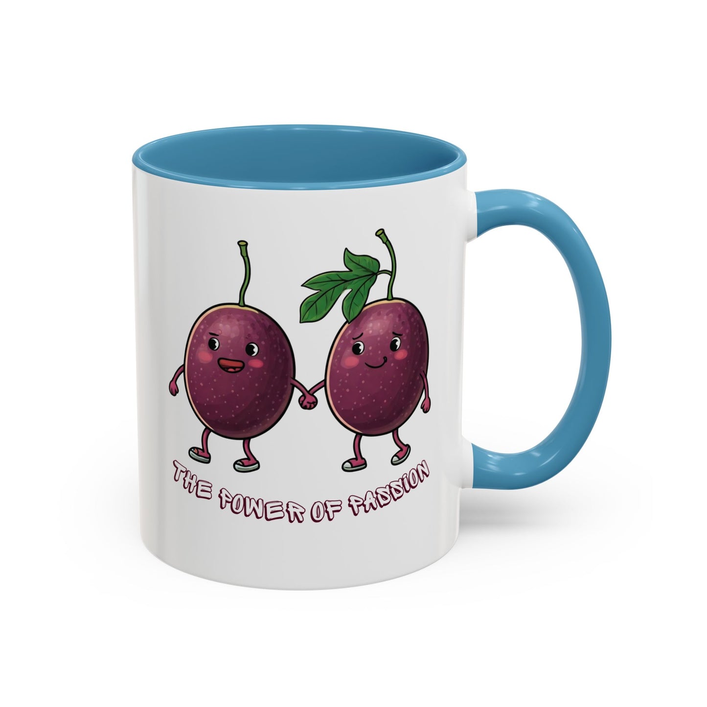 Funny Passion Fruit Mug - Unique Coffee Cup for Passion Fruit Lovers 11oz Light Blue