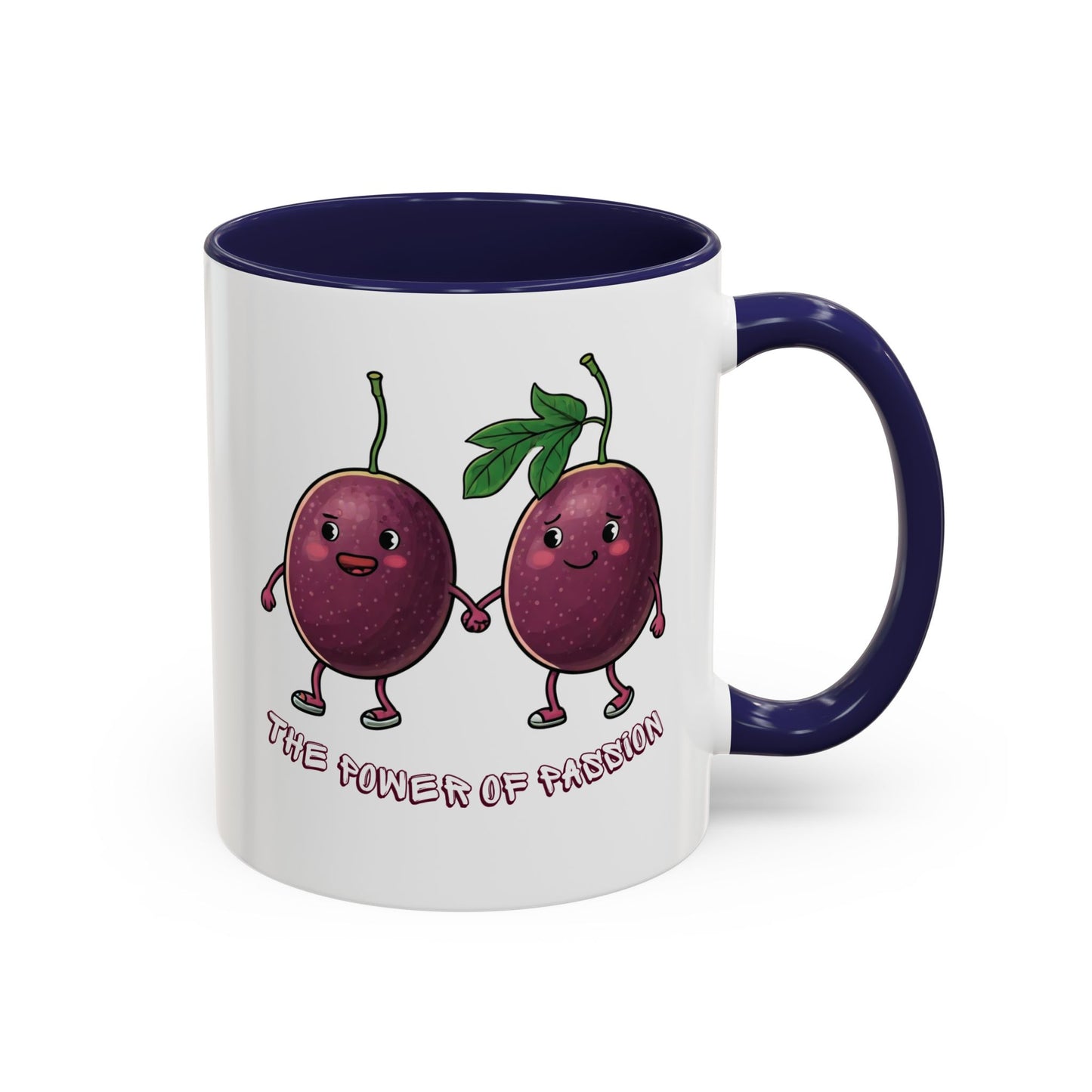 Funny Passion Fruit Mug - Unique Coffee Cup for Passion Fruit Lovers 11oz Navy