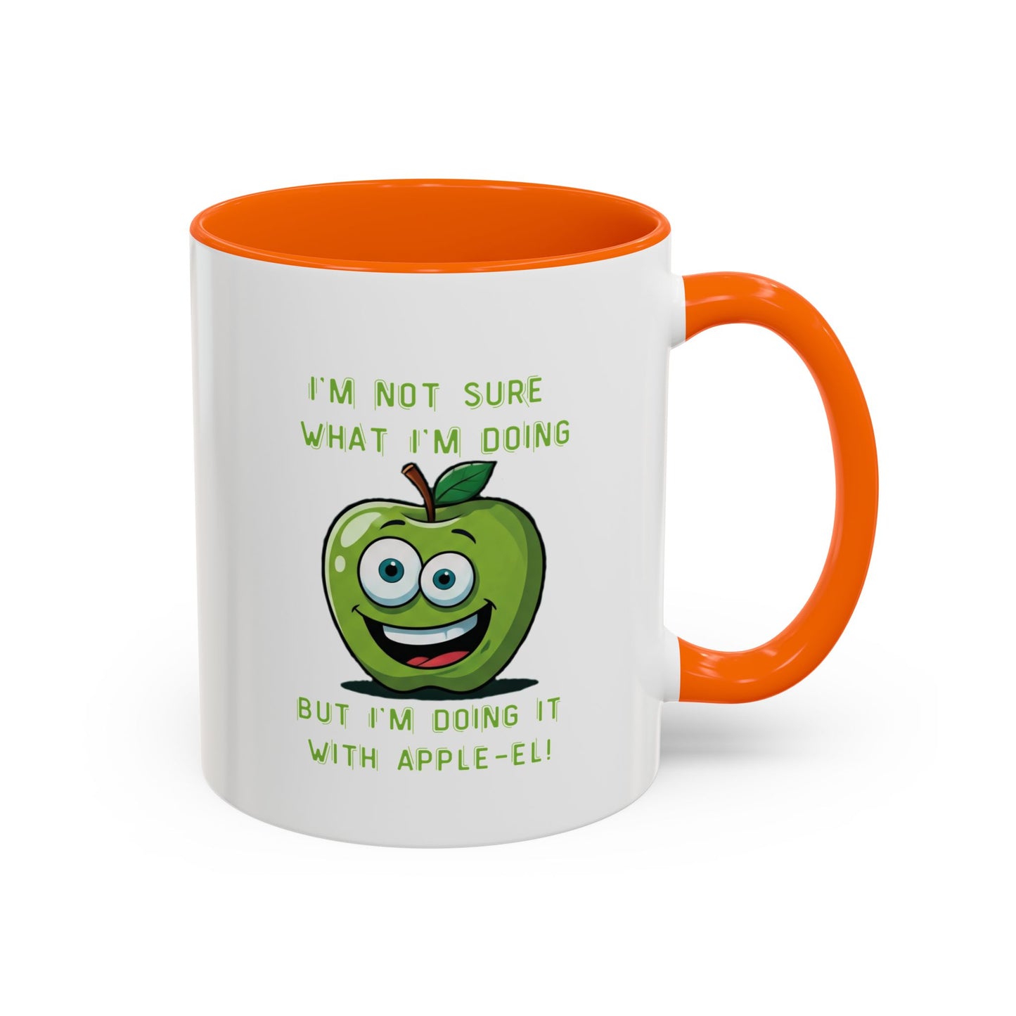 Funny Apple Mug - Unique Coffee Cup Design - Gift for Her Him - Best Selling Mug - Ceramic - Dishwasher Safe - Microwave Safe