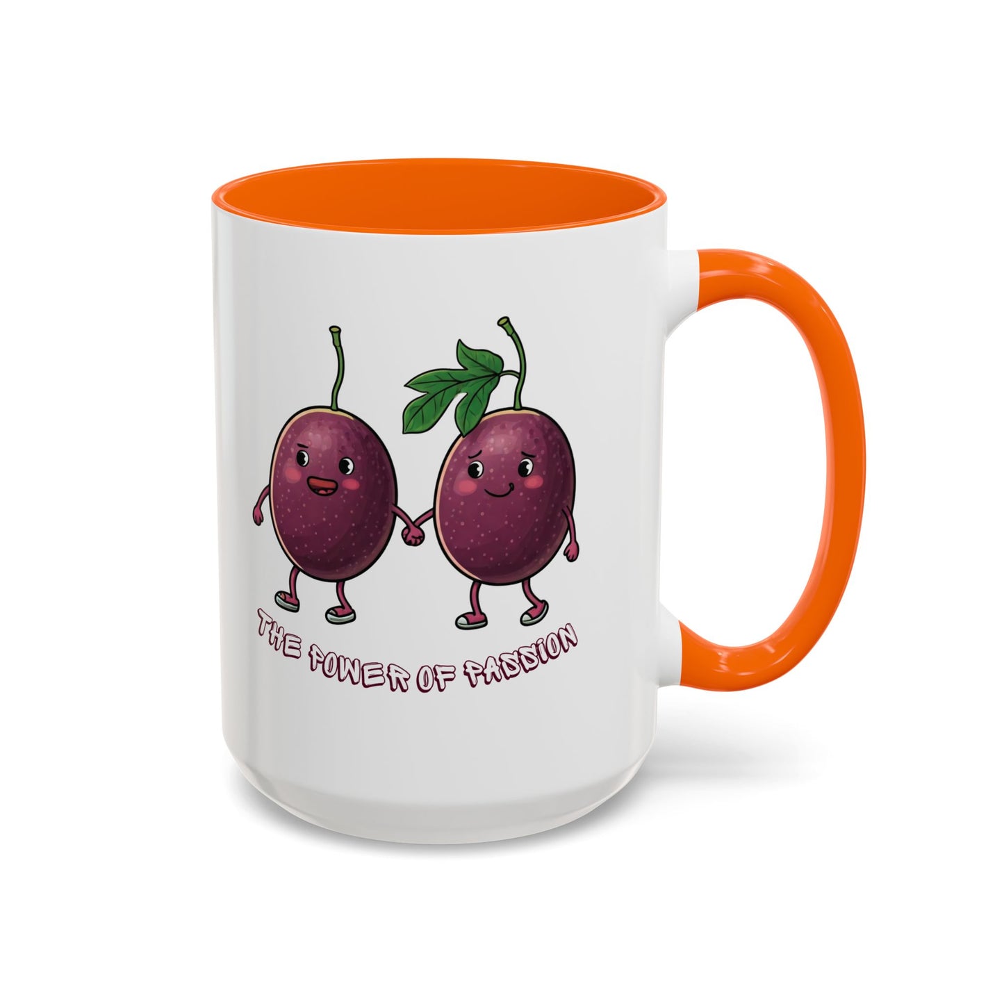 Funny Passion Fruit Mug - Unique Coffee Cup for Passion Fruit Lovers 15oz Orange