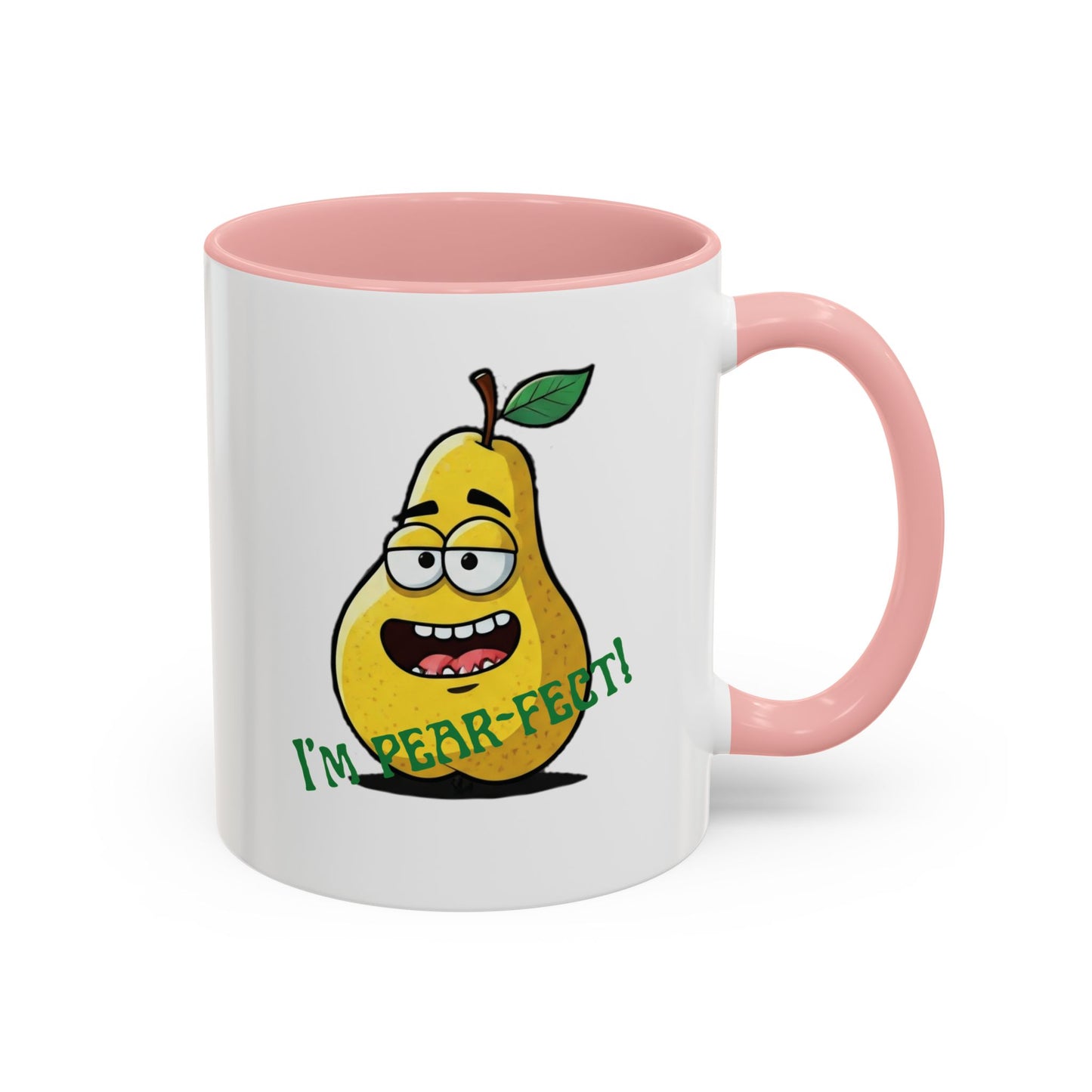 Funny Pear Mug - Ceramic Coffee Cup with Cute Design - Unique Gift Idea 11oz Pink