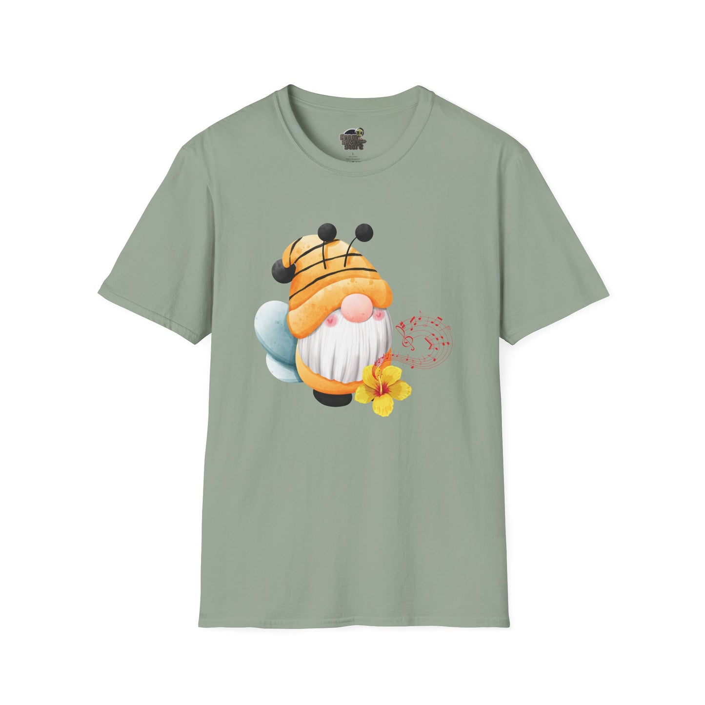 Bee Gnome Unisex T-Shirt: Buzzing with Magic & Melody Sage