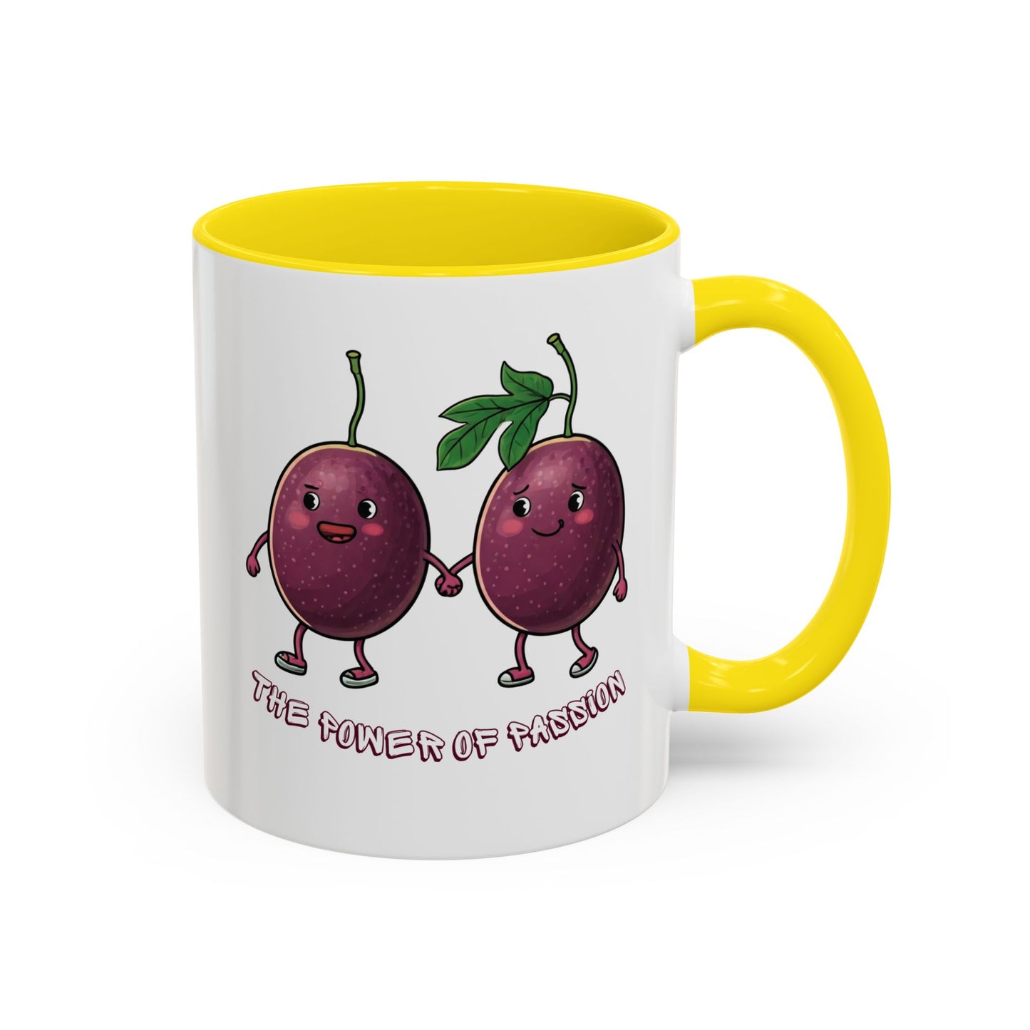 Funny Passion Fruit Mug - Unique Coffee Cup for Passion Fruit Lovers 11oz Yellow