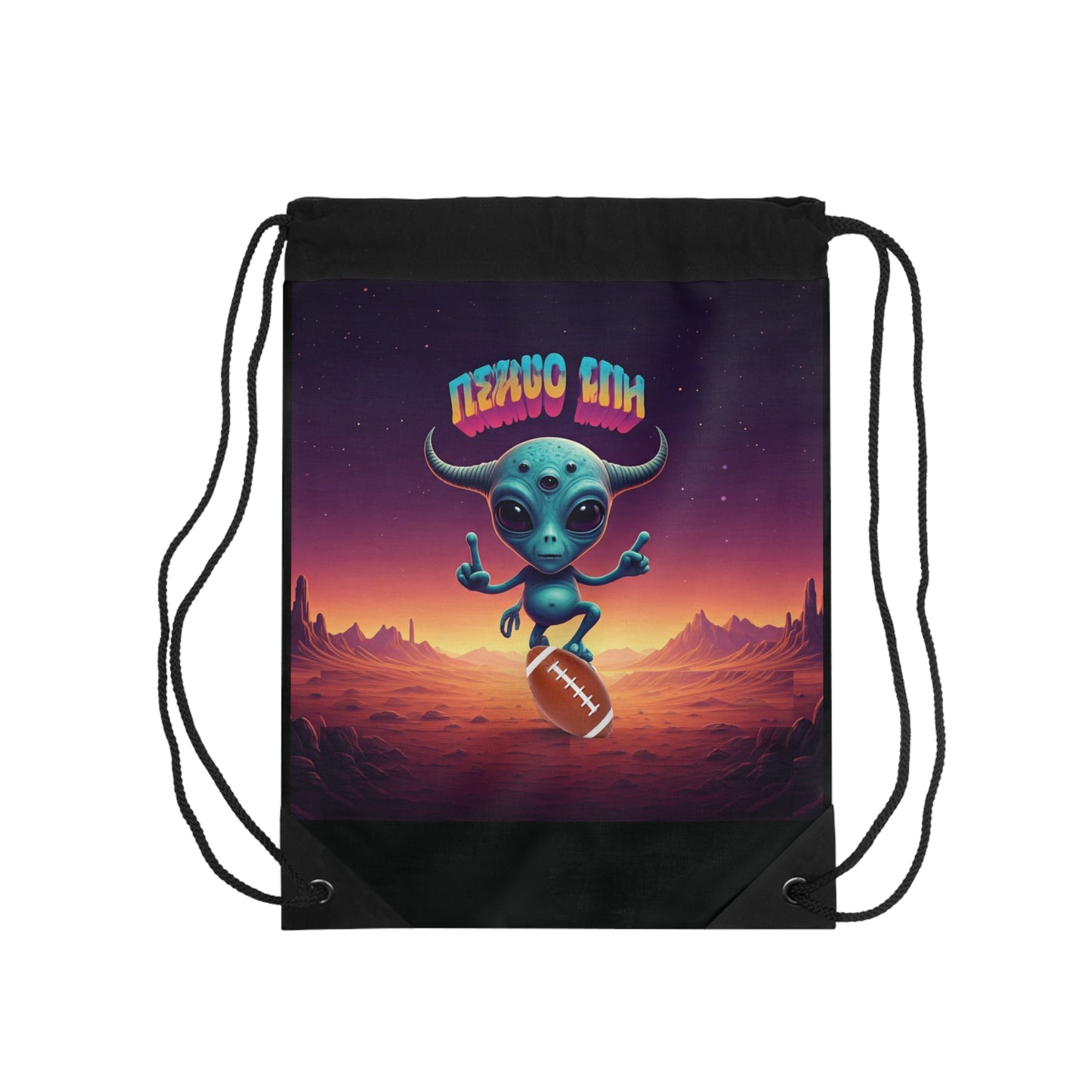 Alien Rugby Player Tote Bag: Score Big with Unique Style - Funny Football Alien on Canvas for Sports Fans & Everyday Use