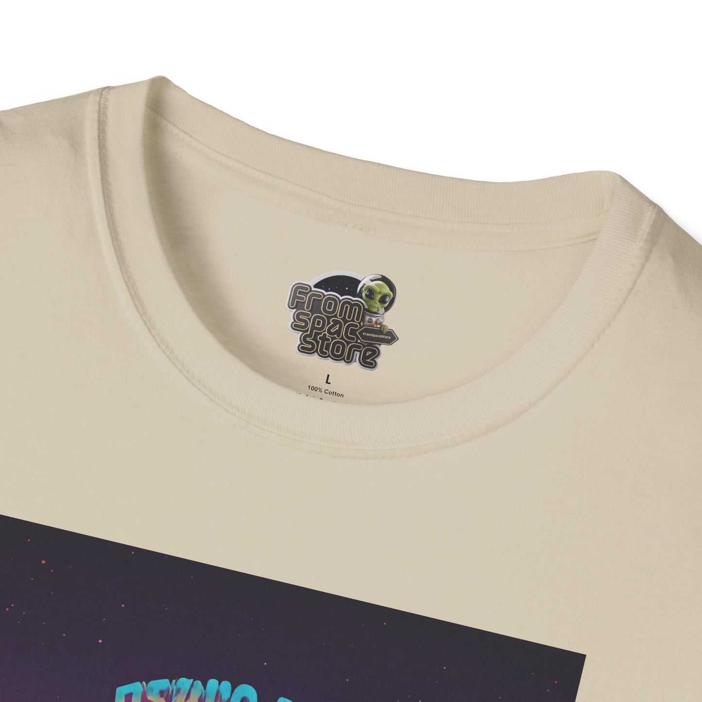 Alien Rugby T-Shirt: Funny & Unique Space Football Tee, logo brand detail