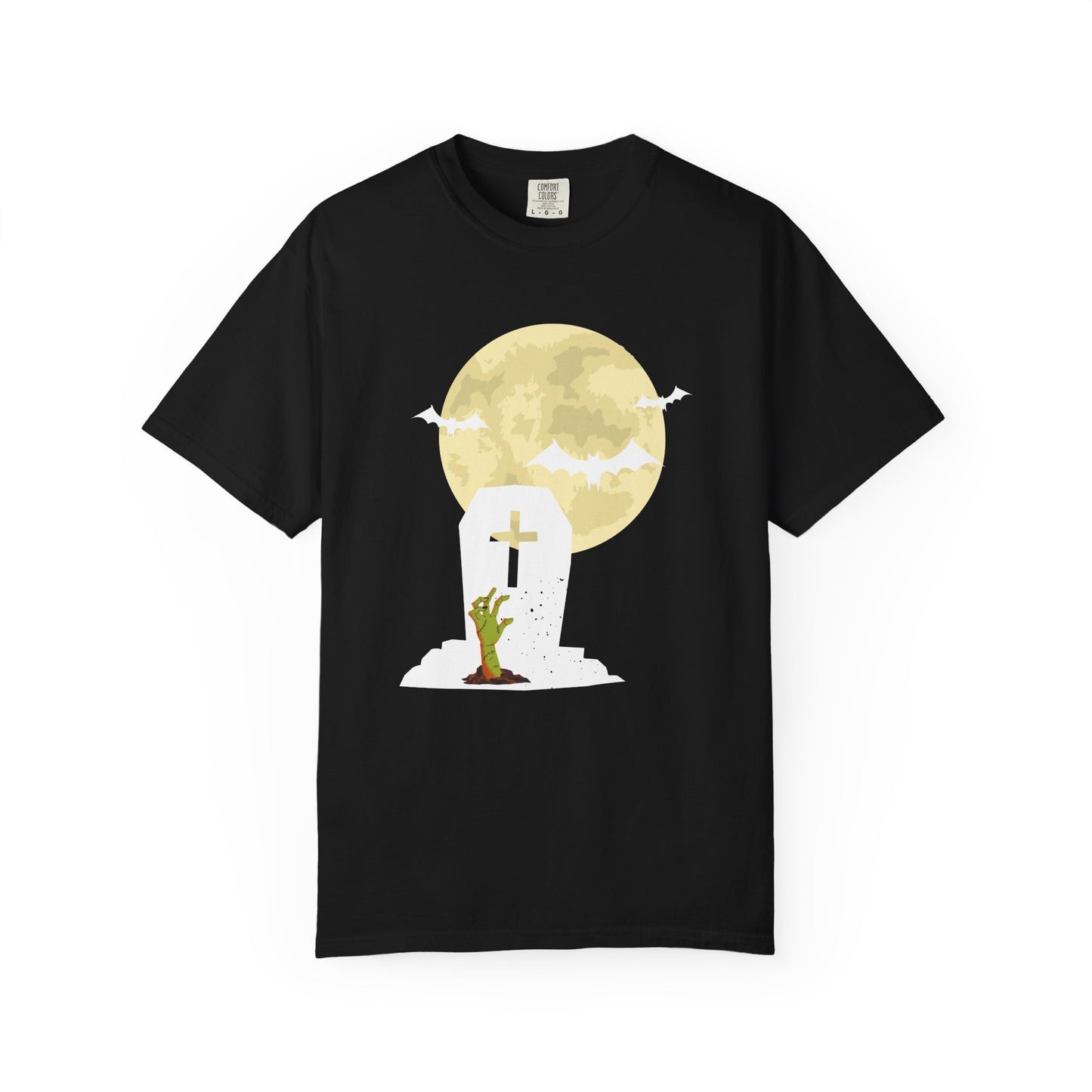 Halloween Cemetery Unisex T-Shirt | Spooky Graveyard Tee Black